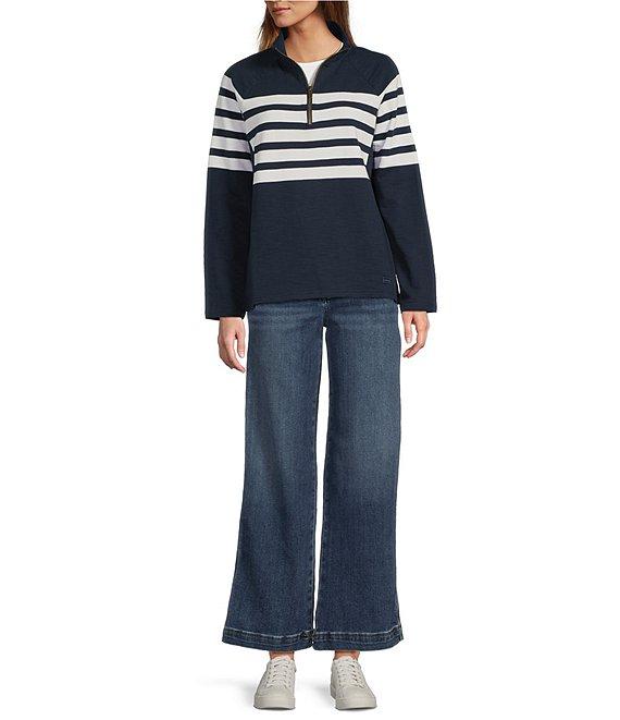 L.L.Bean Peaks Island Mock Neck Quarter Zip Raglan Long Sleeve Jacket Product Image