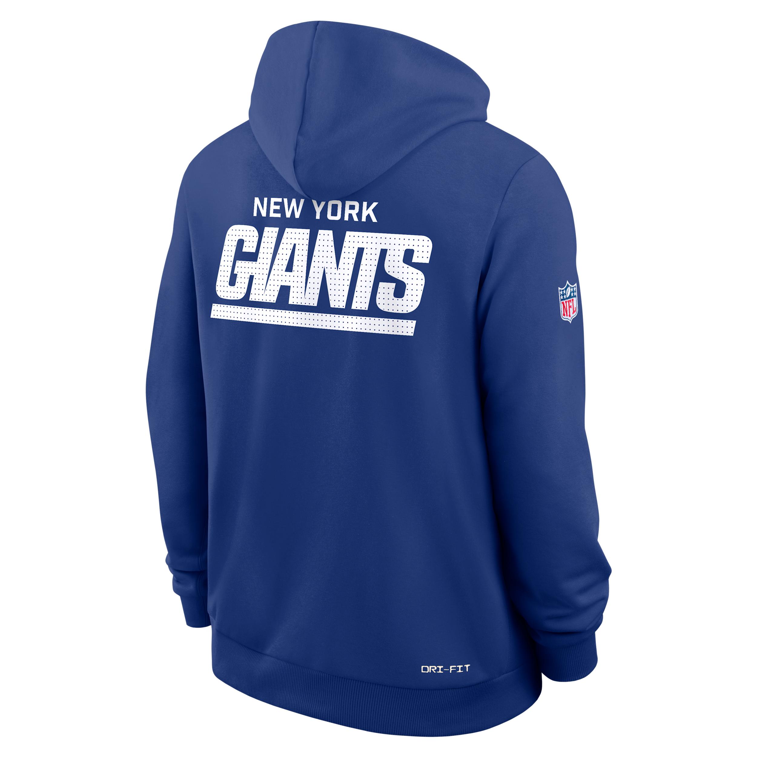 New York Giants Initial Home Sideline Nike Mens Dri-FIT NFL Pullover Hoodie | 03AZ4EW8I-A0M Product Image