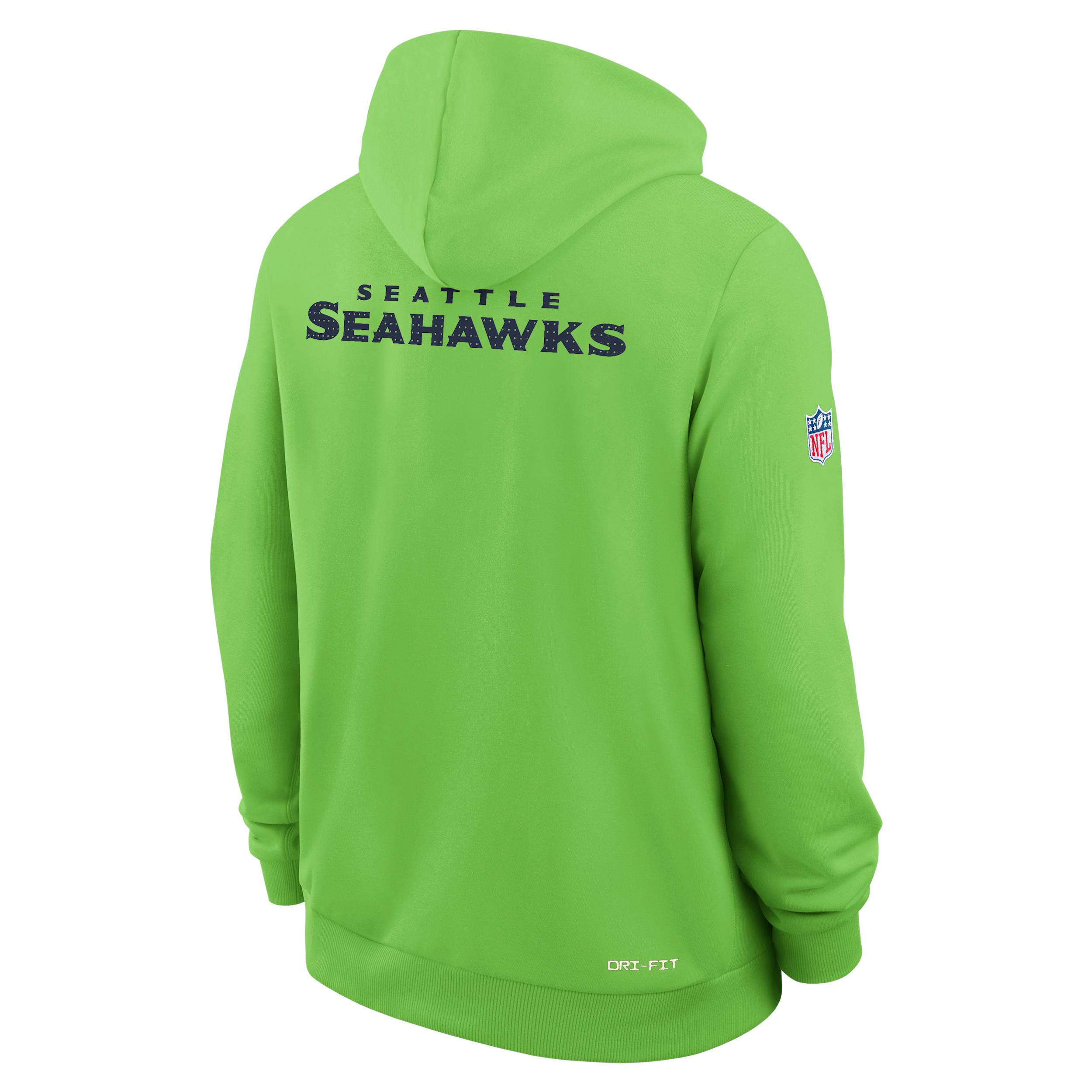 Seattle Seahawks Initial Home Sideline Nike Mens Dri-FIT NFL Pullover Hoodie | 03AZ3HN78-A0M Product Image