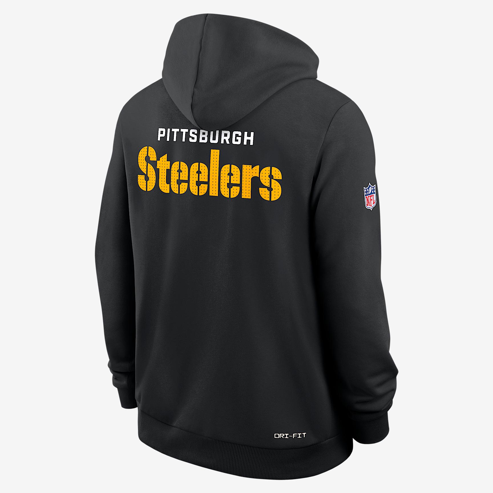 Pittsburgh Steelers Initial Home Sideline Nike Mens Dri-FIT NFL Pullover Hoodie | 03AZ06F7L-A0M Product Image