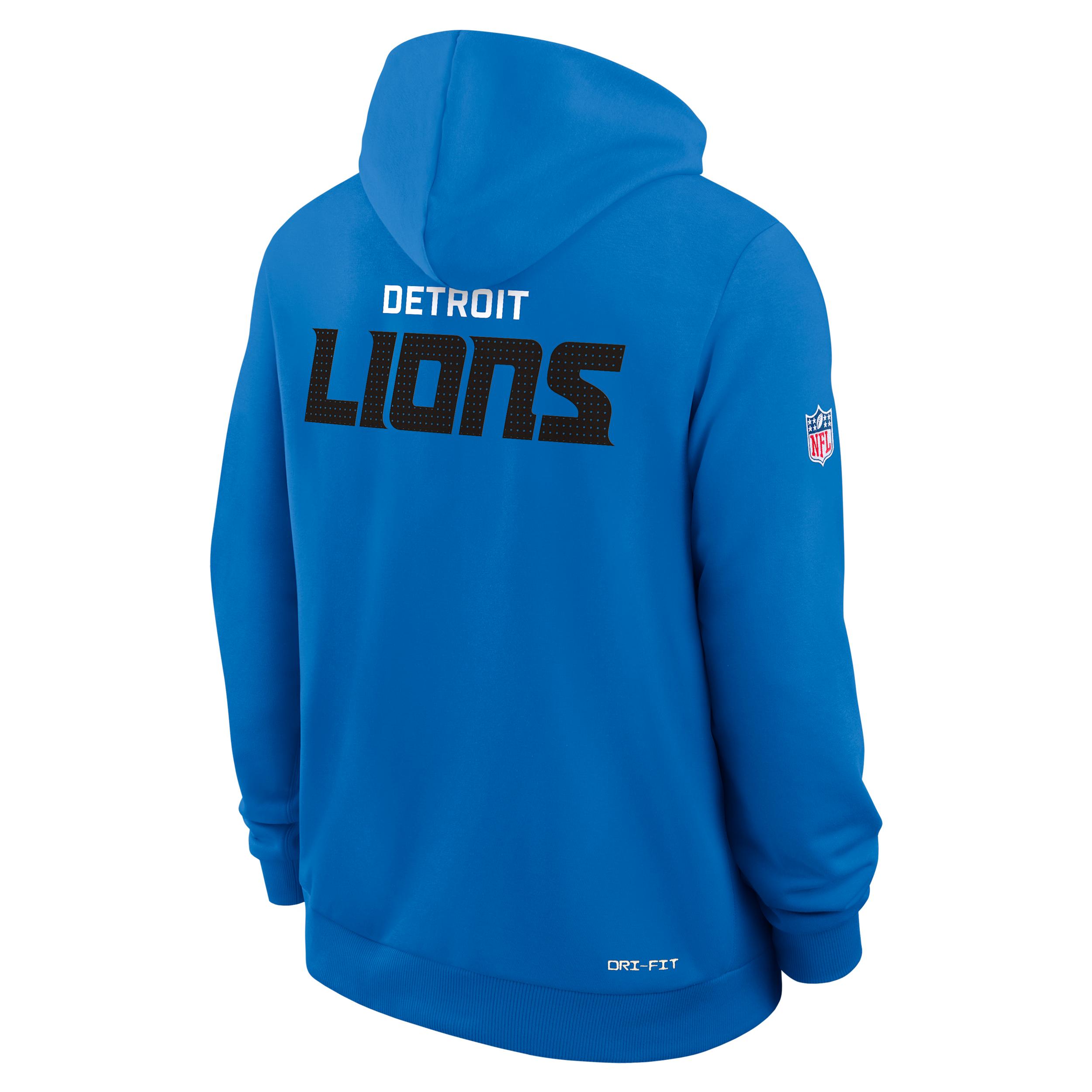 Detroit Lions Initial Home Sideline Nike Men's Dri-FIT NFL Pullover Hoodie Product Image