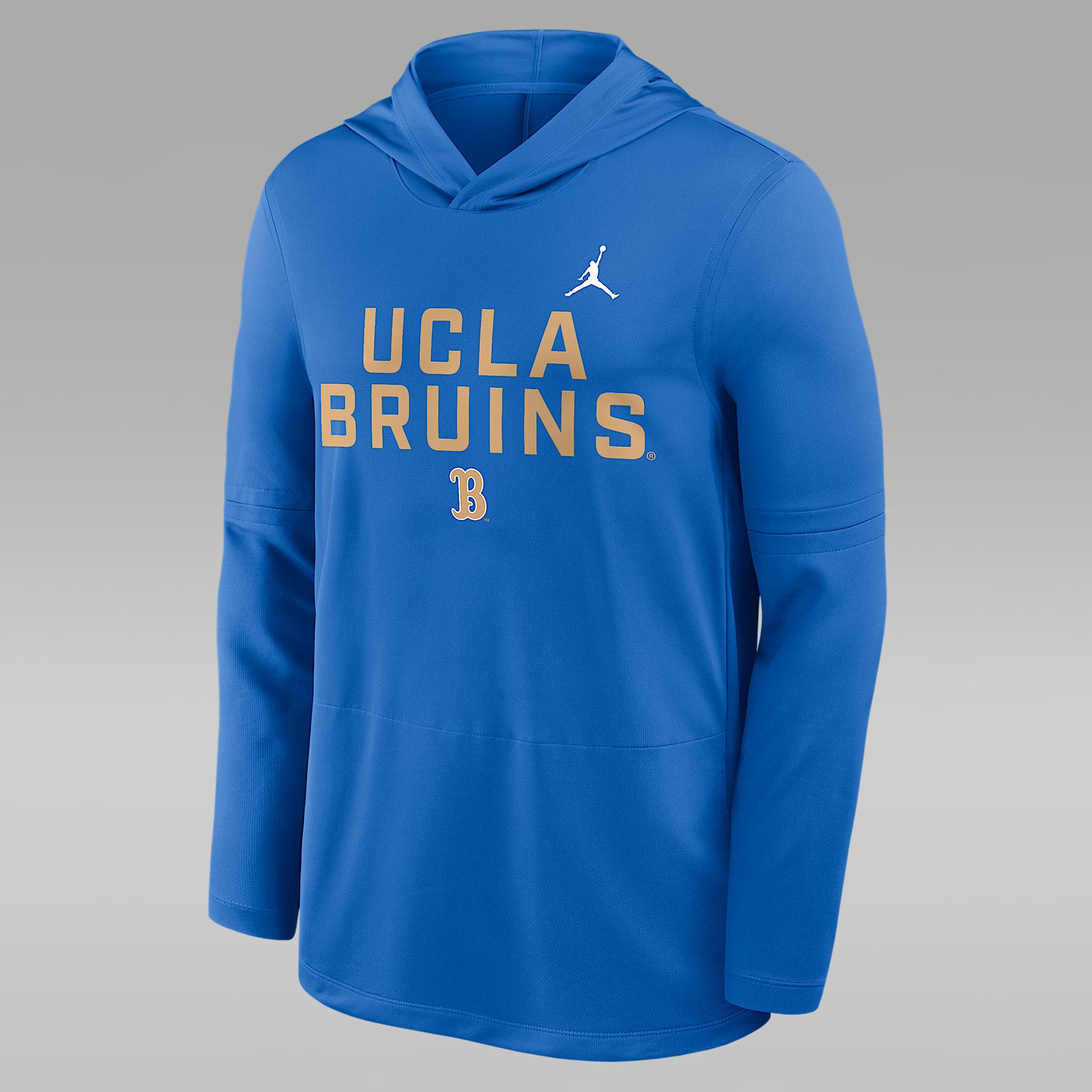 Mens UCLA Sideline Jordan Brand Dri-FIT College Long-Sleeve Hooded Top | 0JB944UUCL-7XL Product Image