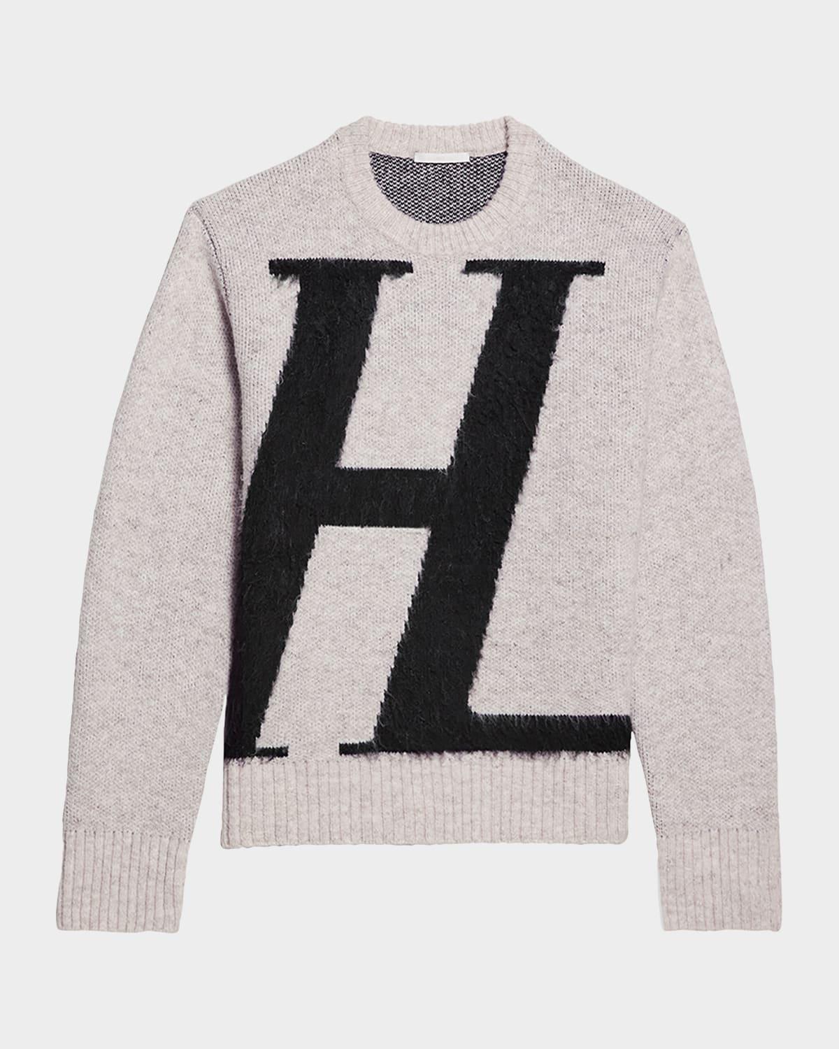 Mens Logo Instarsia Knit Crewneck Sweater Product Image