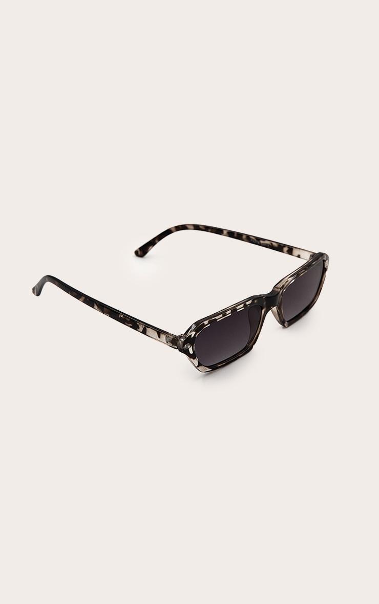 Snow Leopard Rectangle Frame Sunglasses Product Image