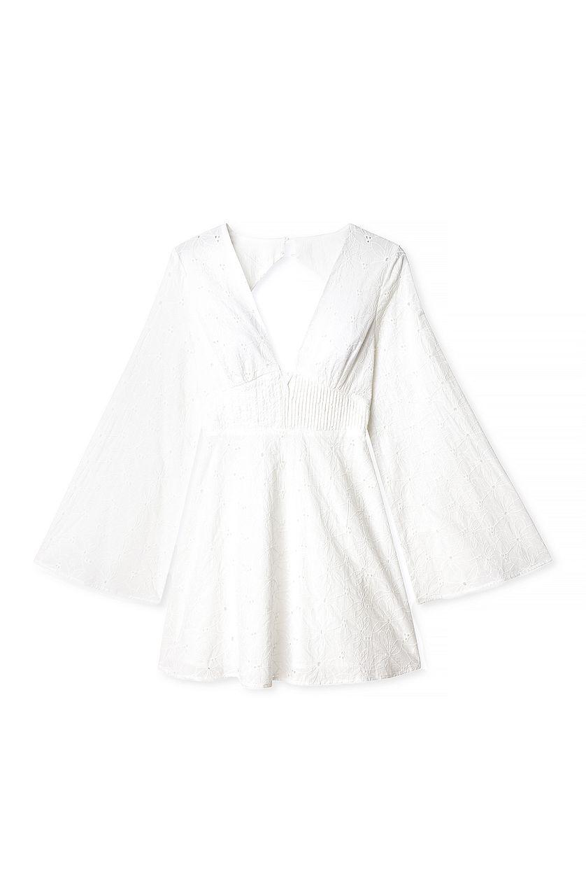 Anglaise Trumpet Sleeve Mini Dress Product Image