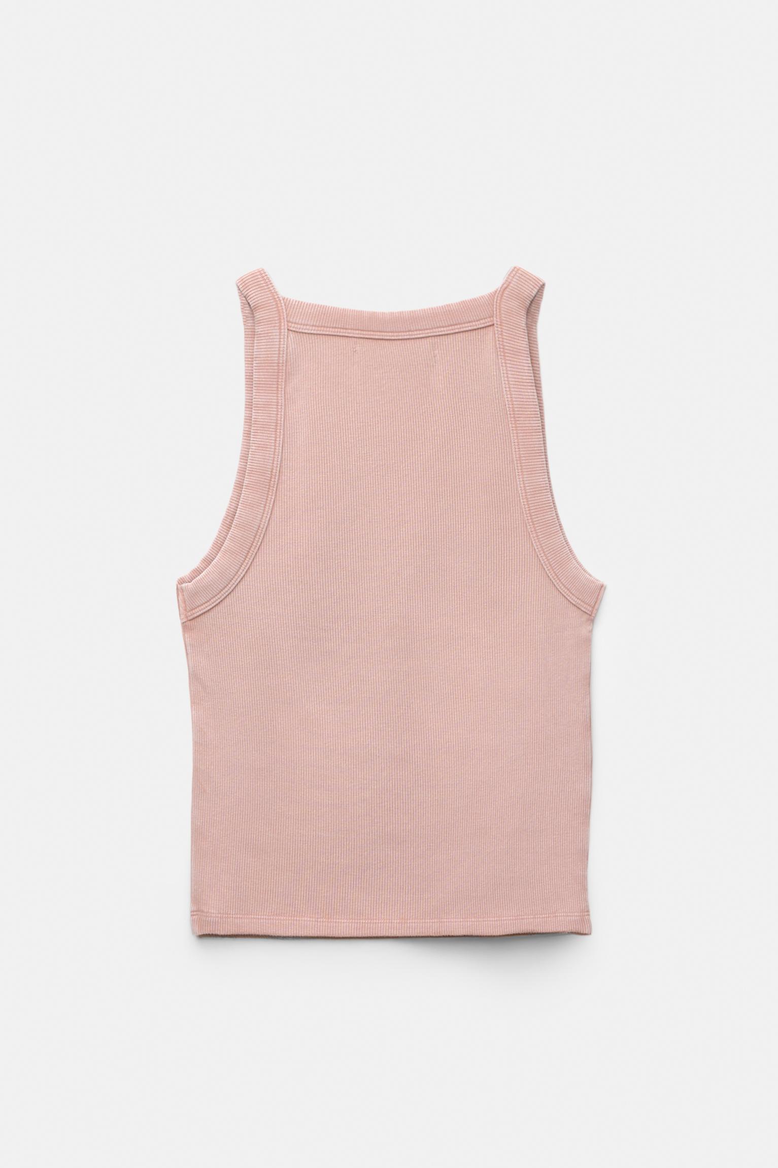 Halter neck tank top with trims Product Image
