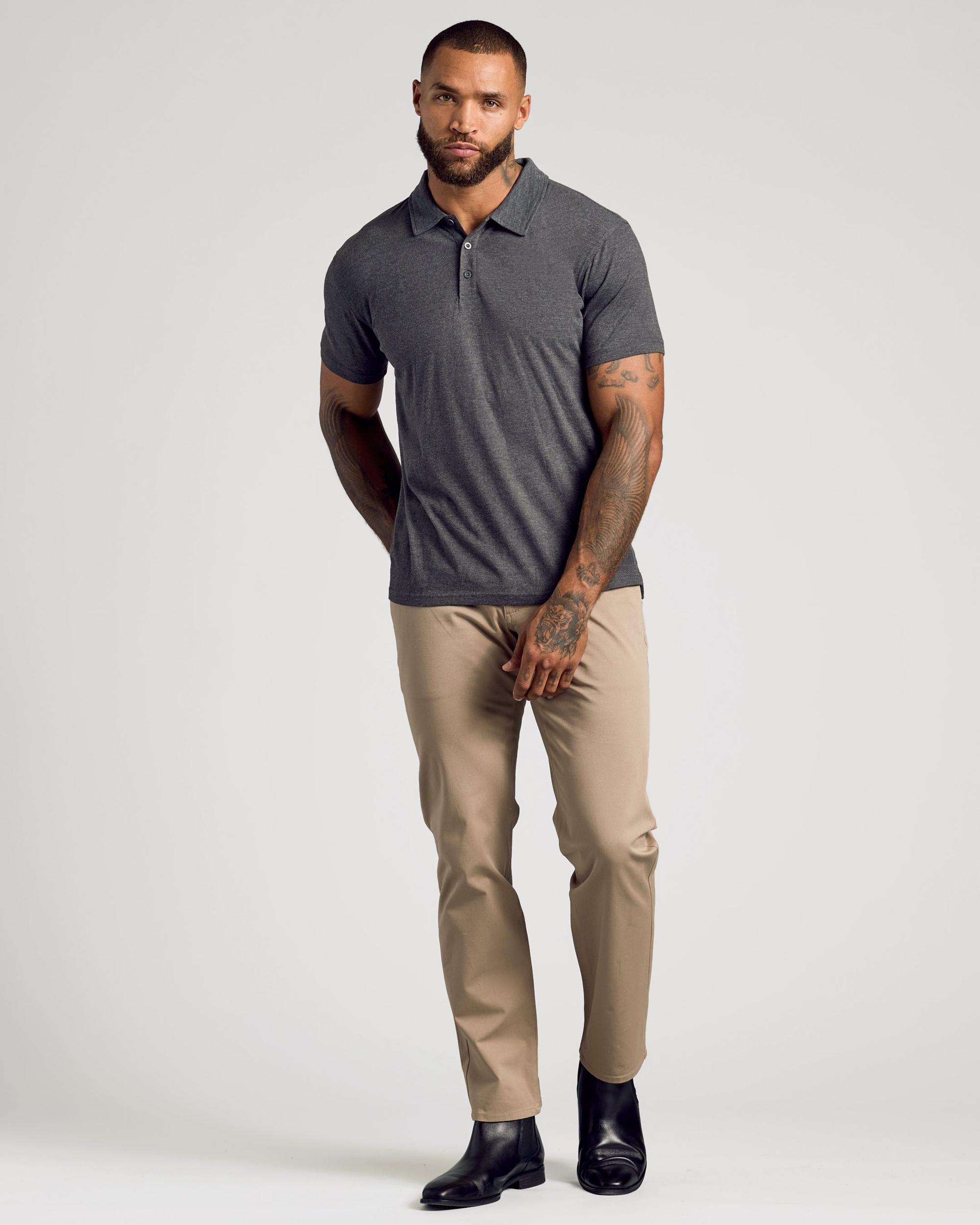 Charcoal Heather Gray Classic Polo Product Image