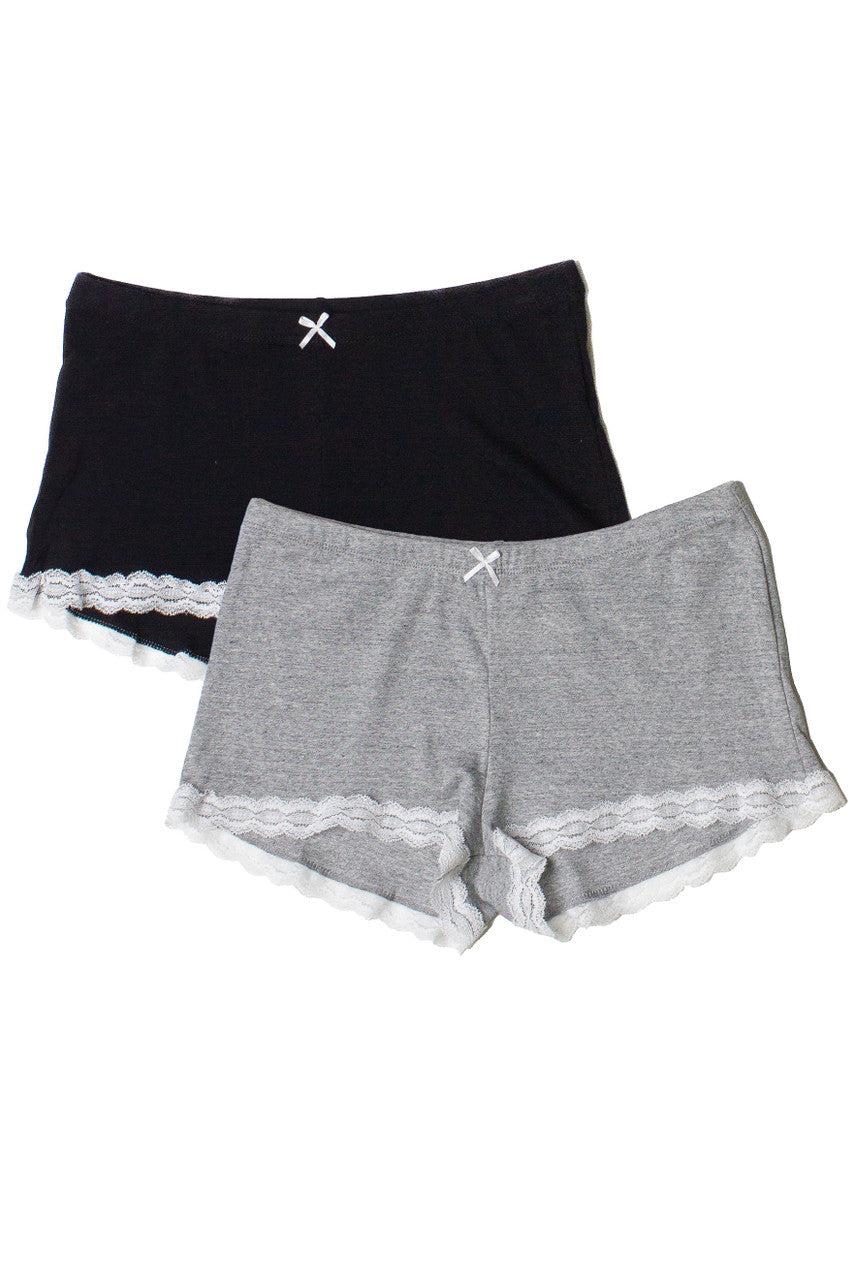 Lace Trim Bow Detail Short Lounge Shorts Product Image