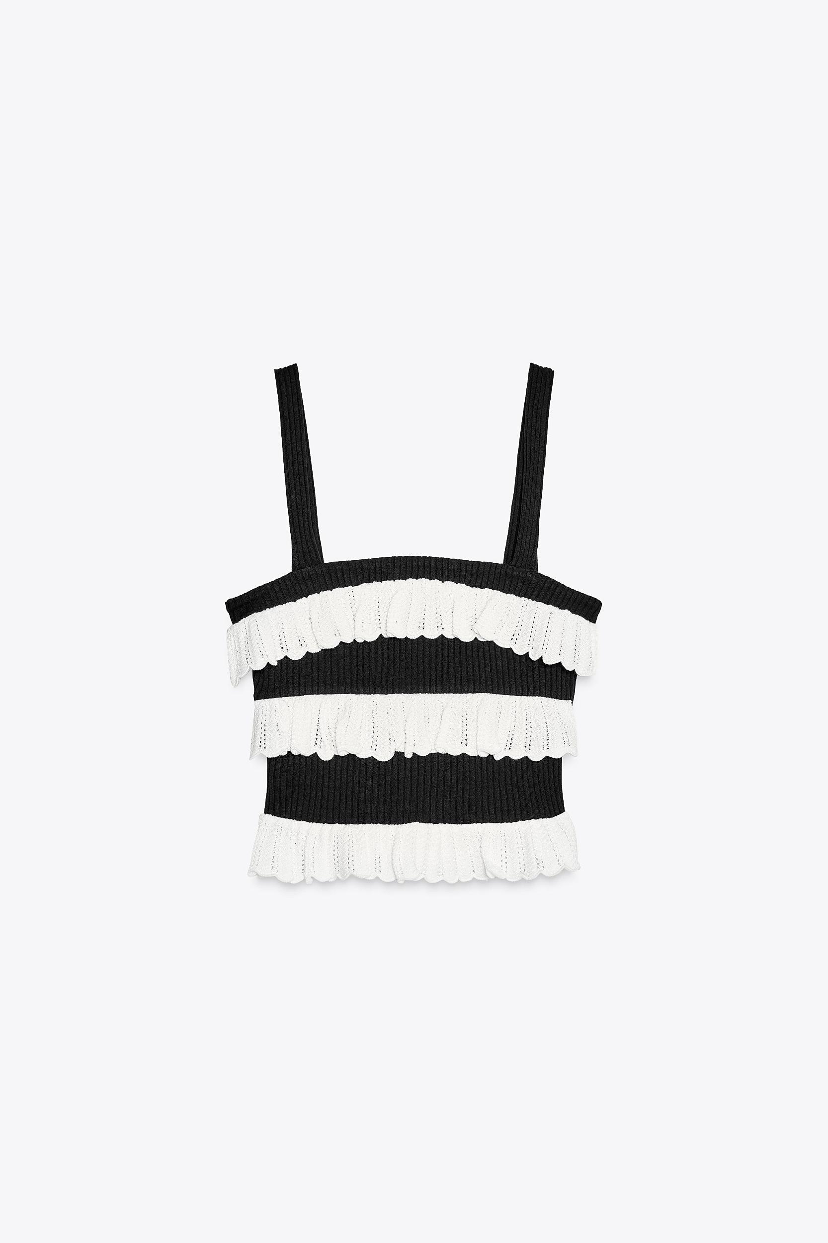 RUFFLED KNIT TOP Product Image