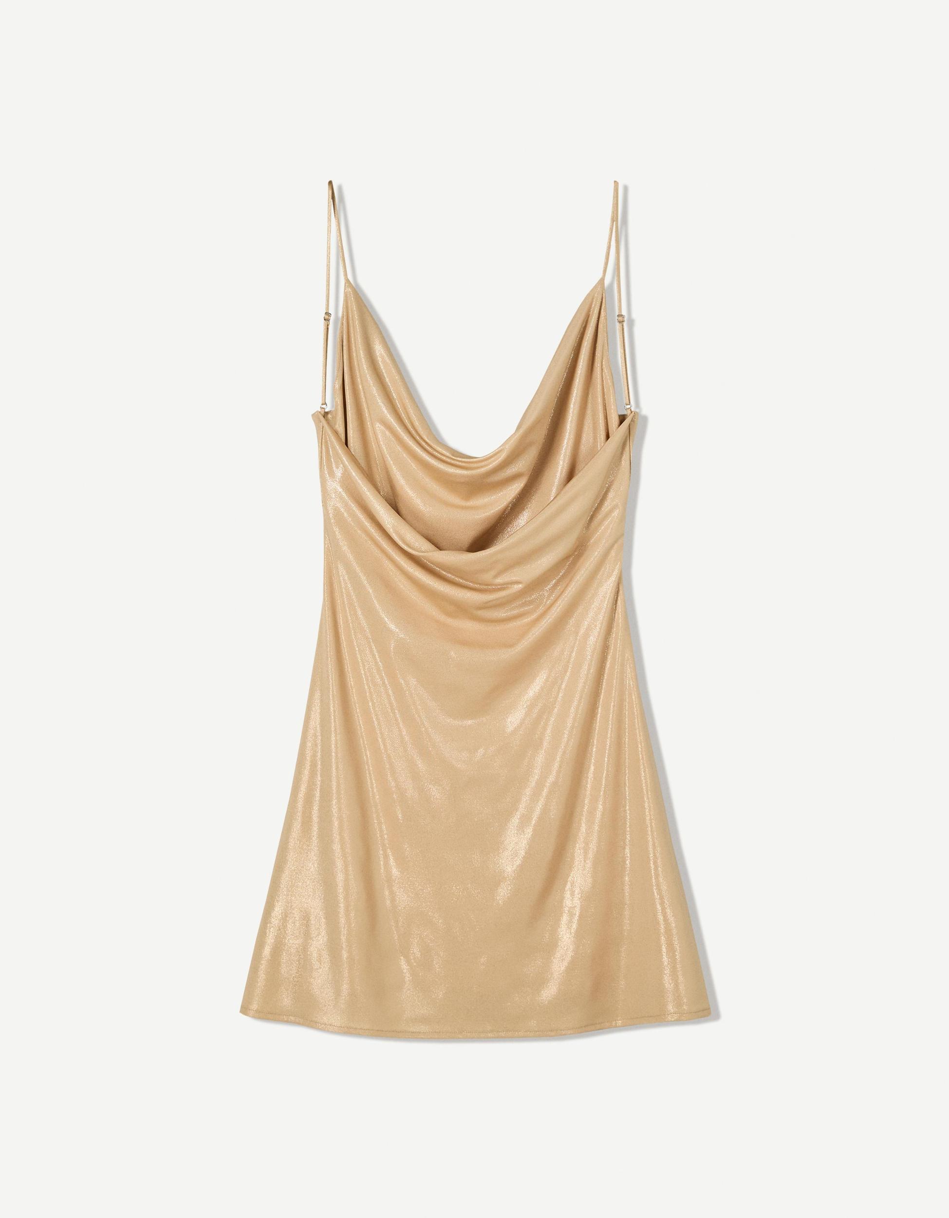 Mini dress with shiny straps Product Image