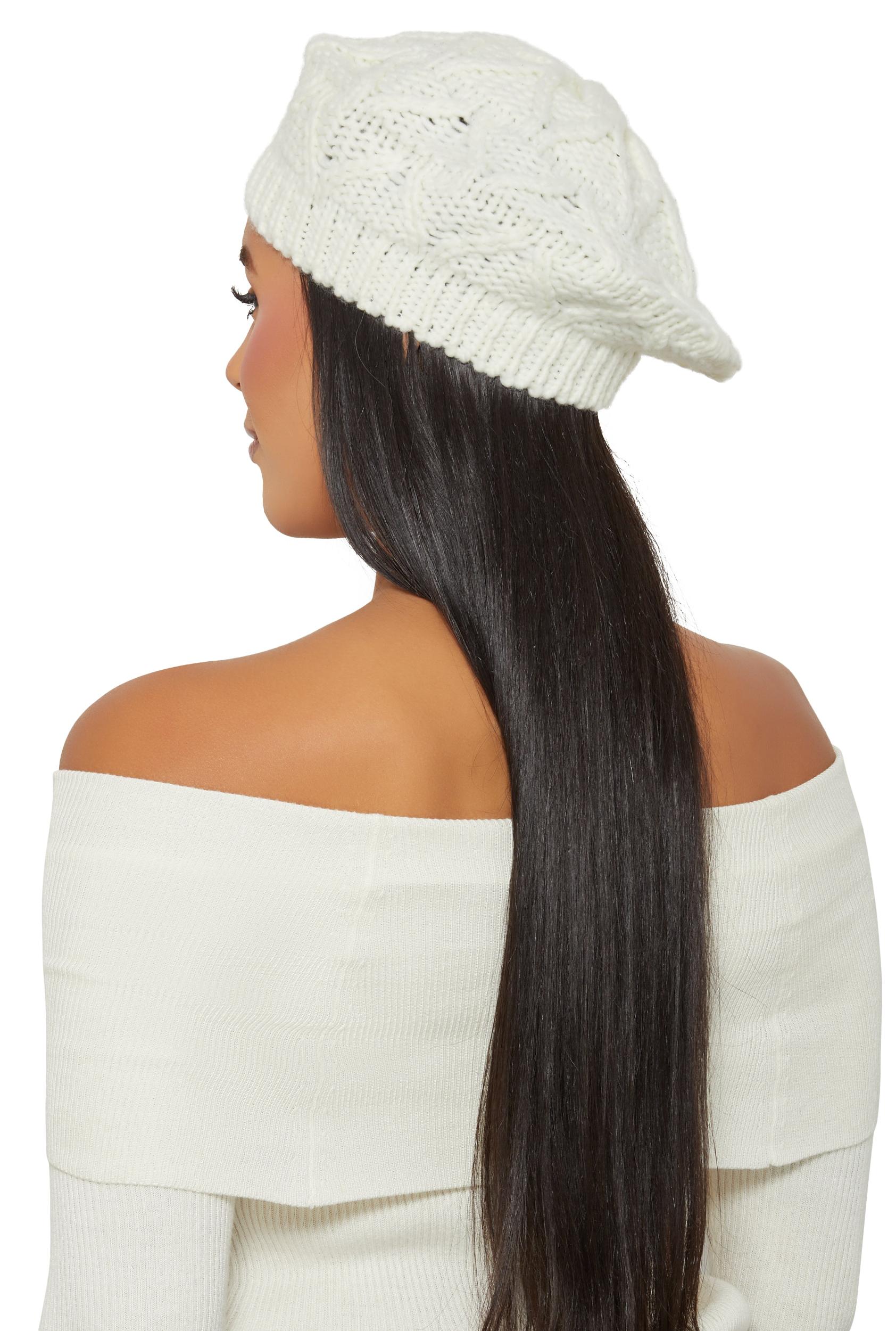 Aran Knit Beret Female Product Image
