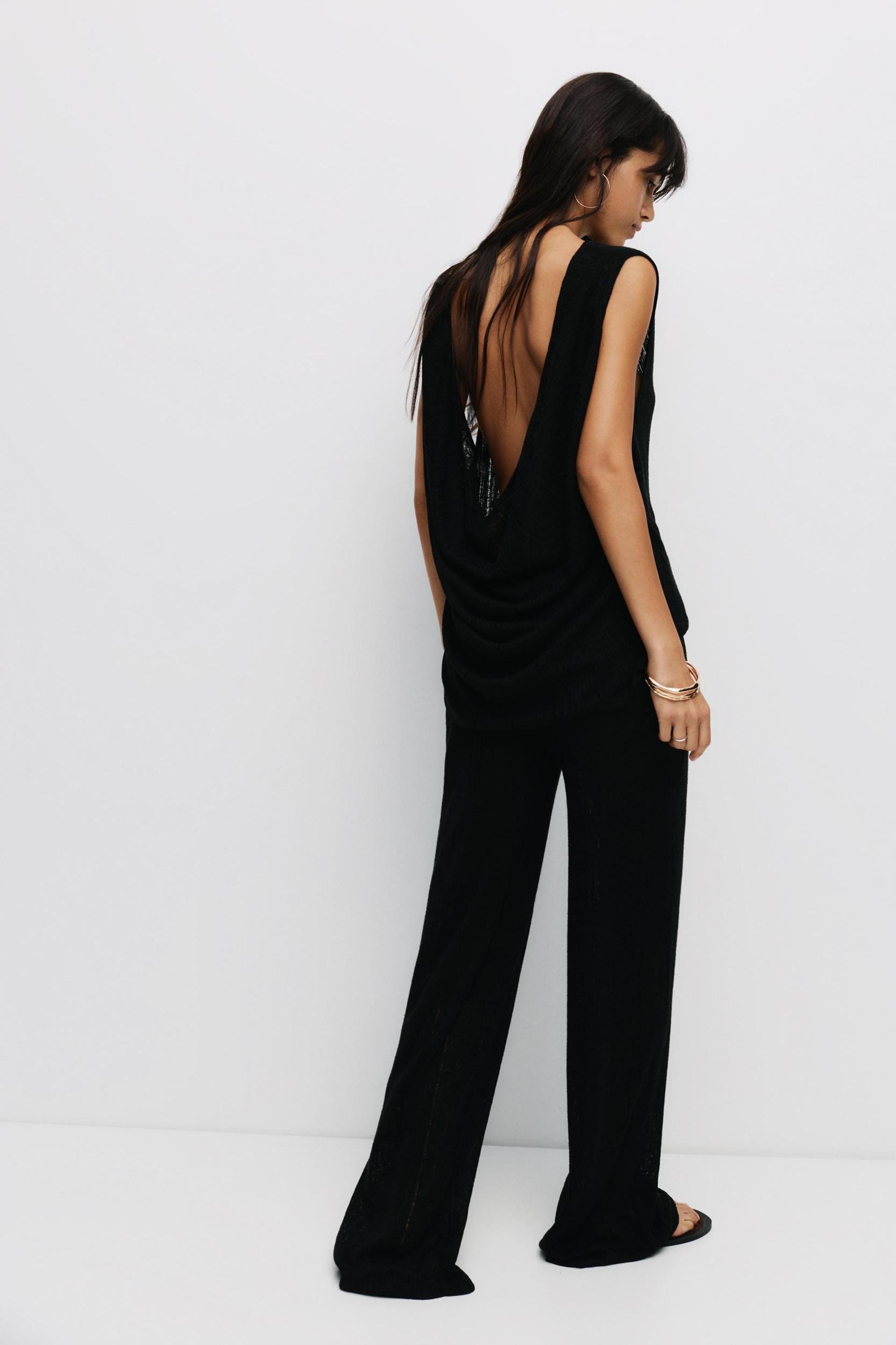 Pointelle knit trousers Product Image