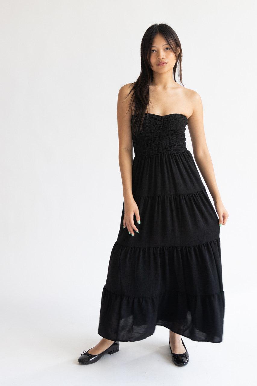 Smocked Top Strapless Maxi Dress Product Image