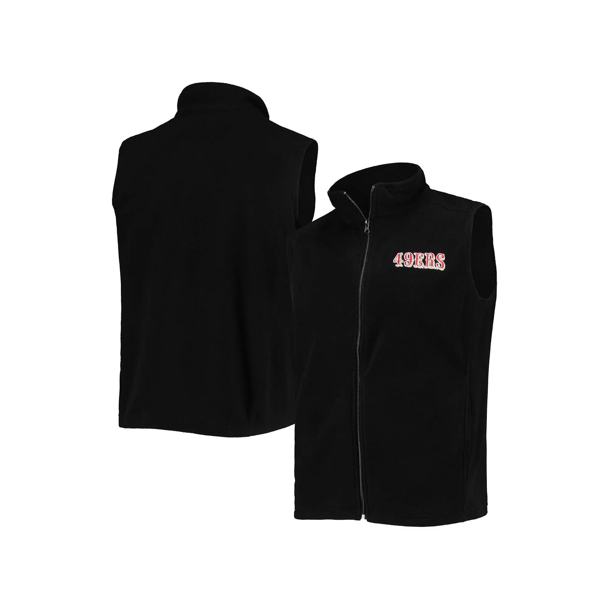 Men's Dunbrooke Black San Francisco 49ers Houston Fleece Full-Zip Vest, Size: Small Product Image