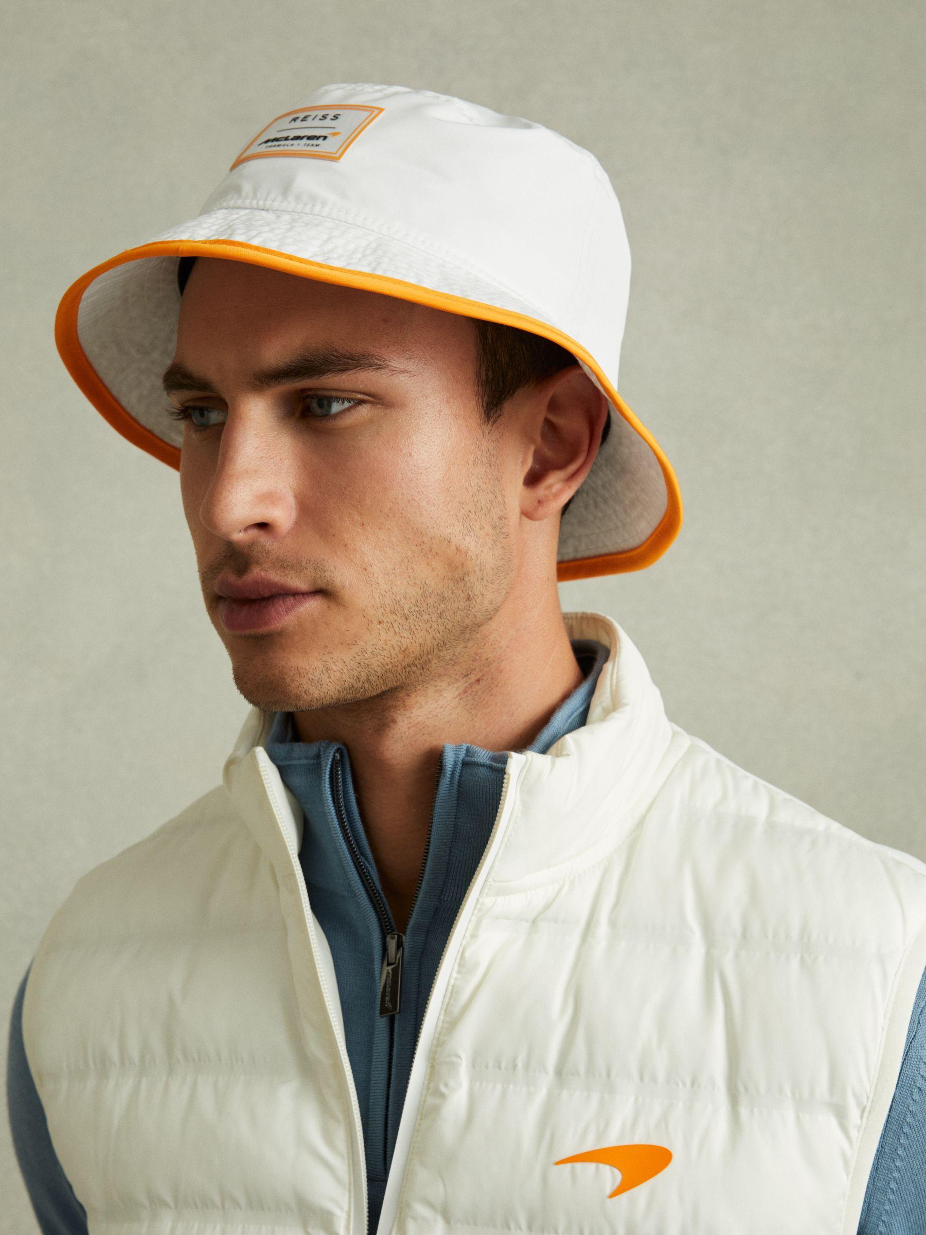 Embroidered Hat in White Product Image