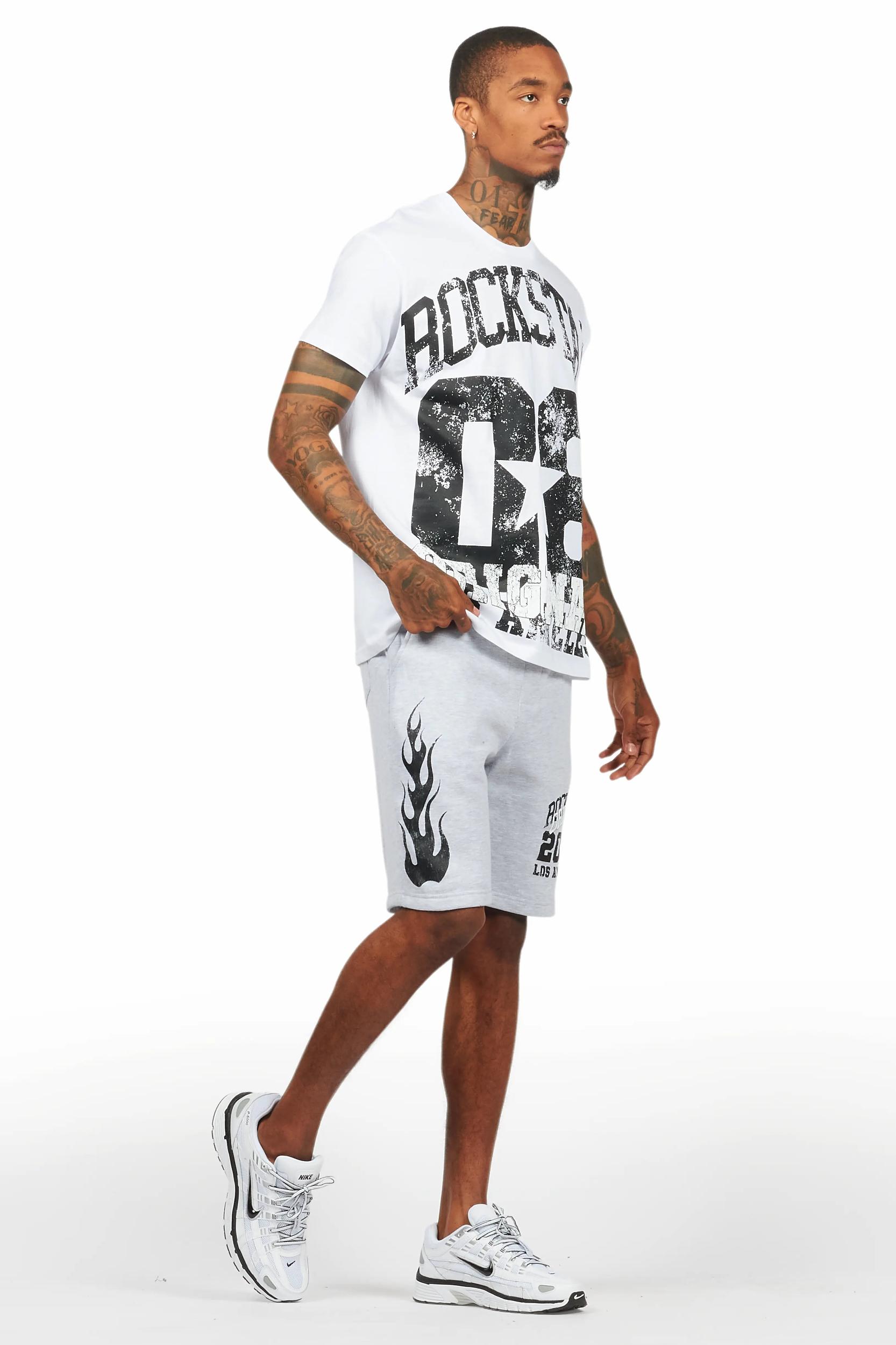 Edel White T-Shirt Short Set Male Product Image
