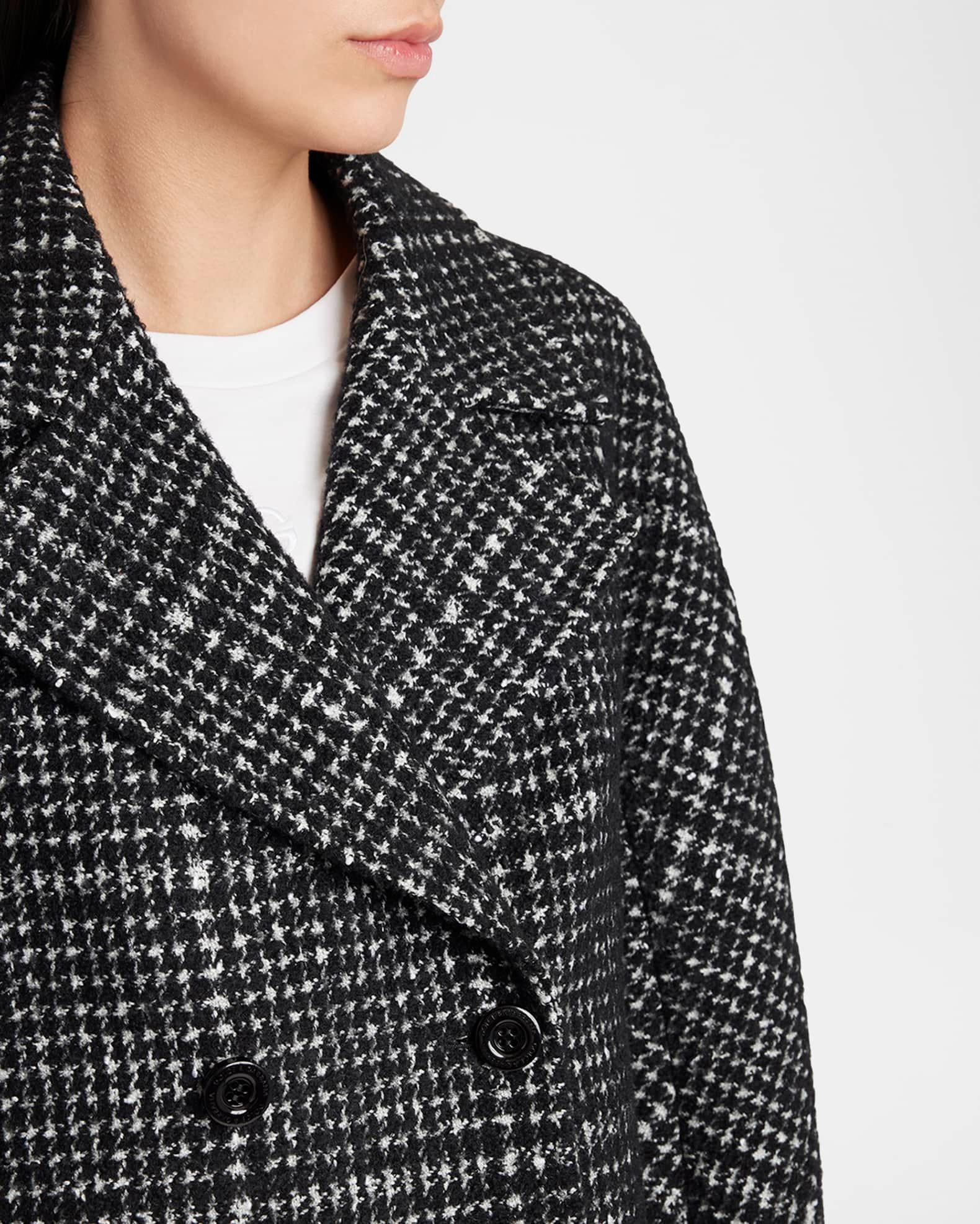 Check Pied Poule Double-Breasted Jacket Product Image