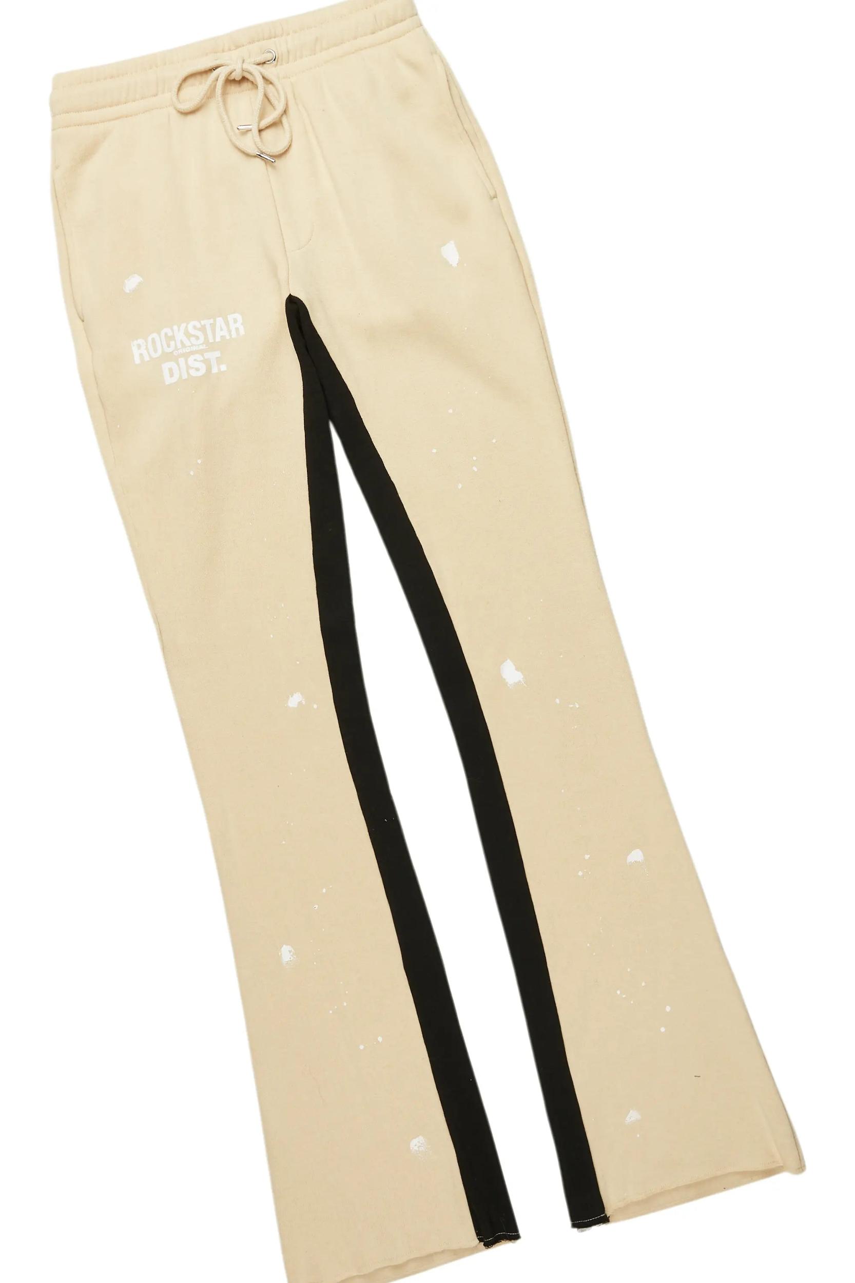 Raffer Beige Hoodie Baggy Fit Pant Track Set Male Product Image