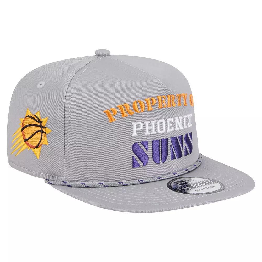 Mens New Era Gray Phoenix Suns Throwback Property Of Golfer Snapback Hat Product Image