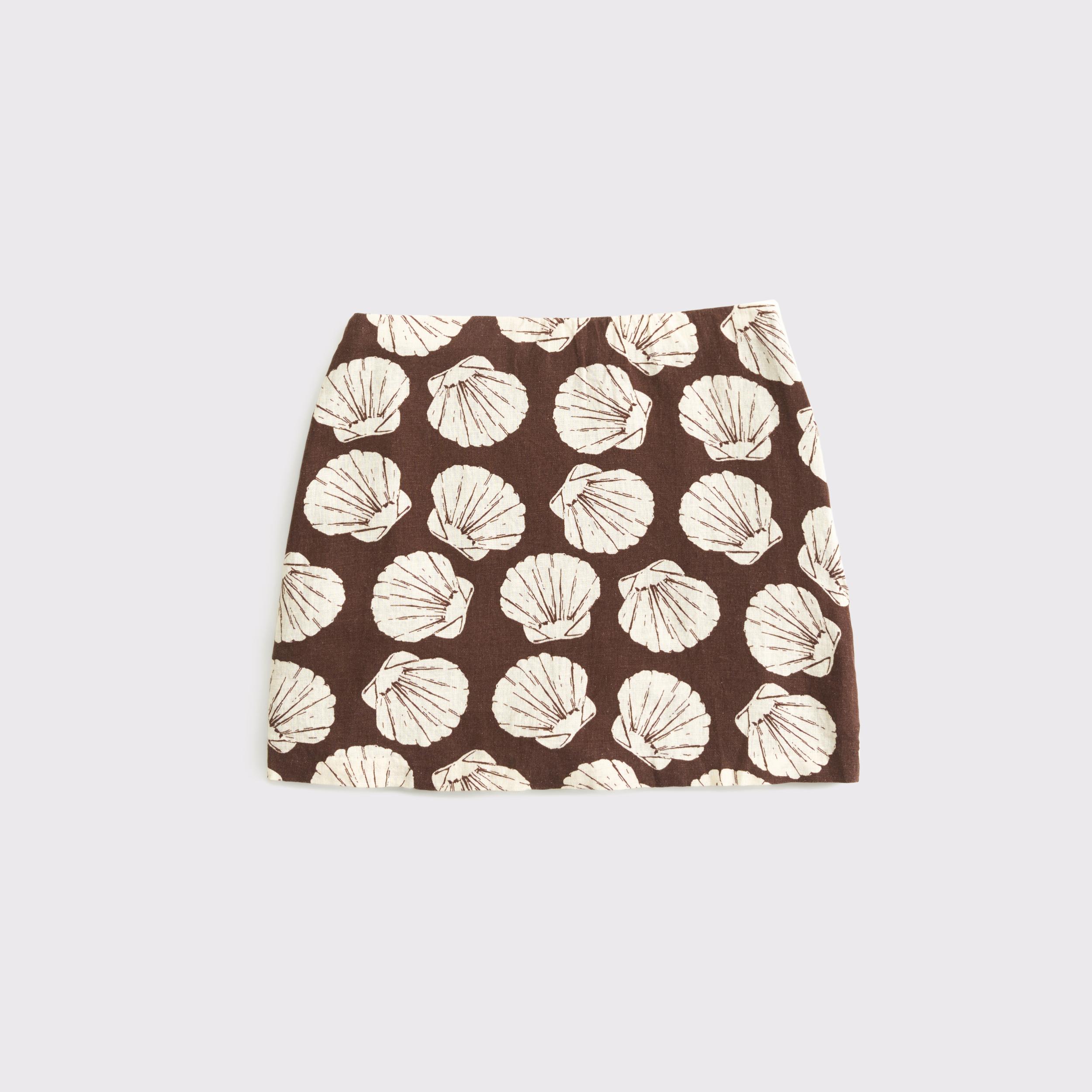 The A&F Scarlett Linen-Blend Mini Skort Product Image