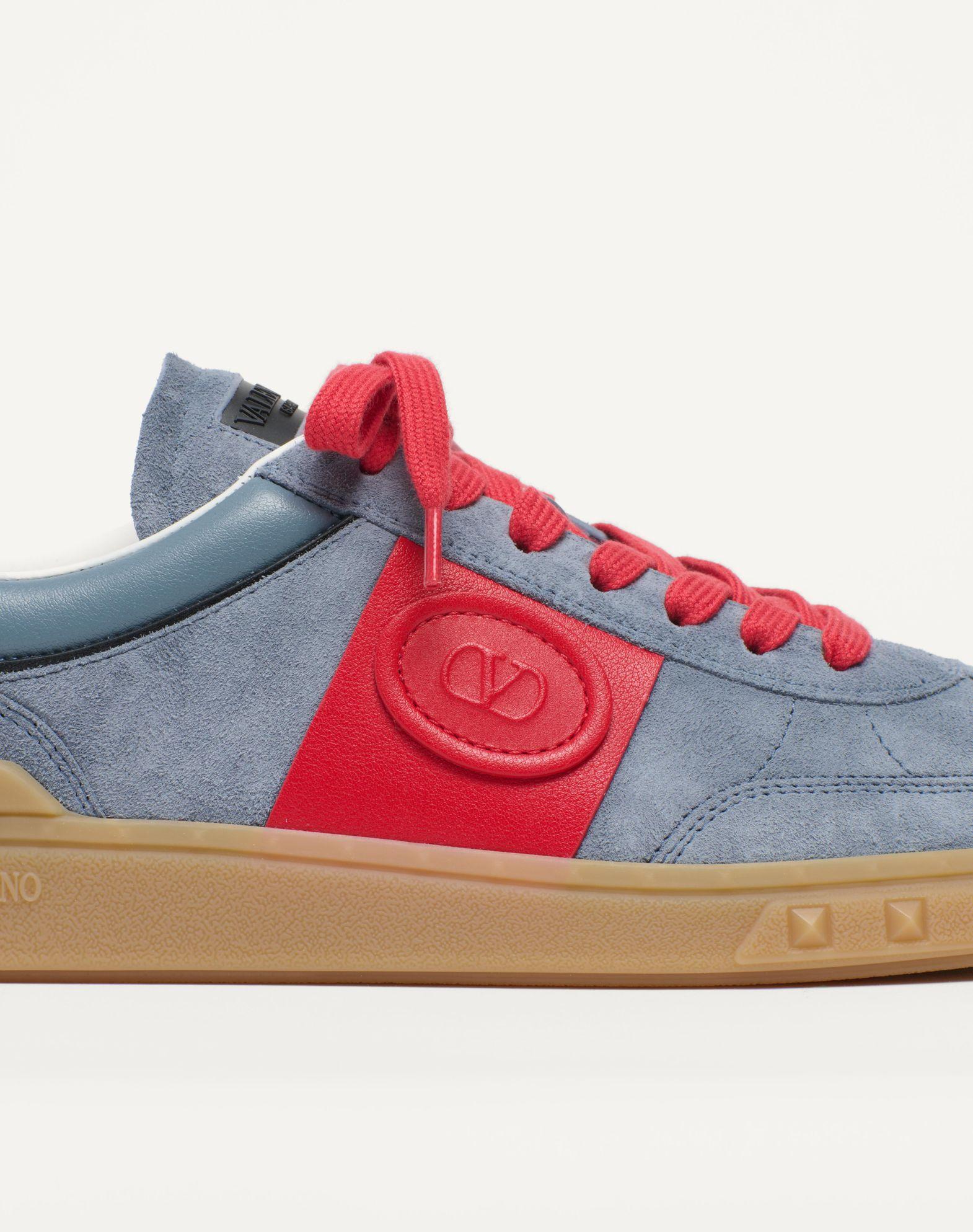 Upvillage Low Top Sneaker In Split Leather And Calfskin Nappa Leather Product Image