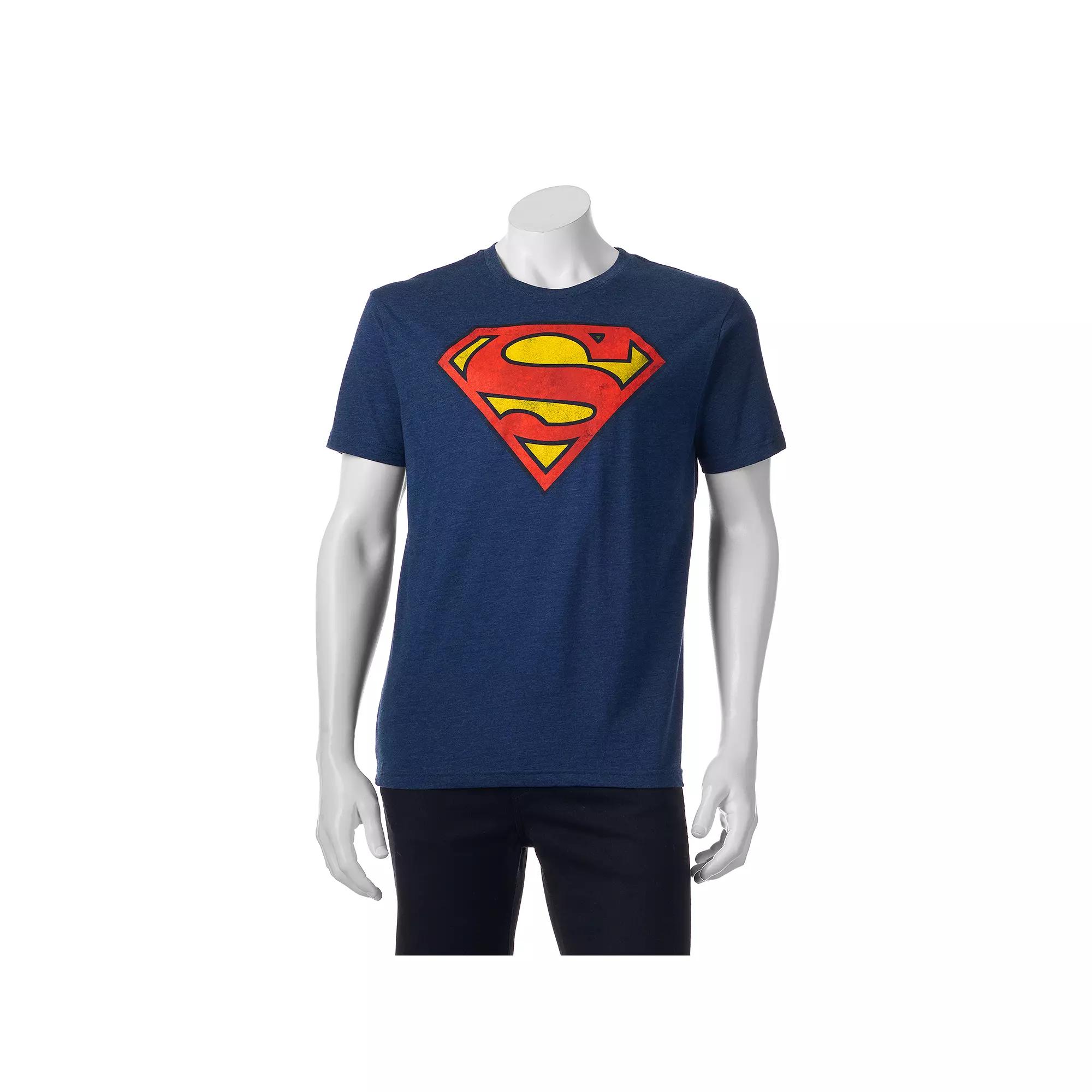 Men's Superman Tee, Size: XXL, Navy Grey Product Image