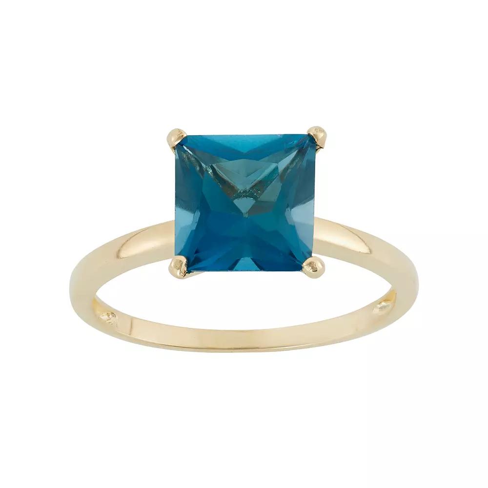 Designs by Gioelli London Blue Topaz 10k Gold Ring, Women's, Size: 9 Product Image