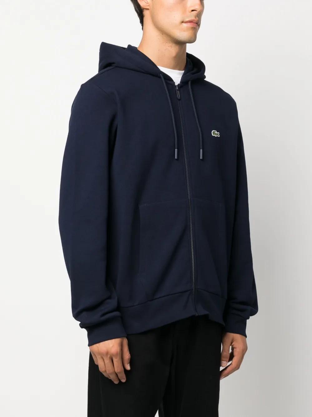logo-embroidered zip-up hoodie Product Image