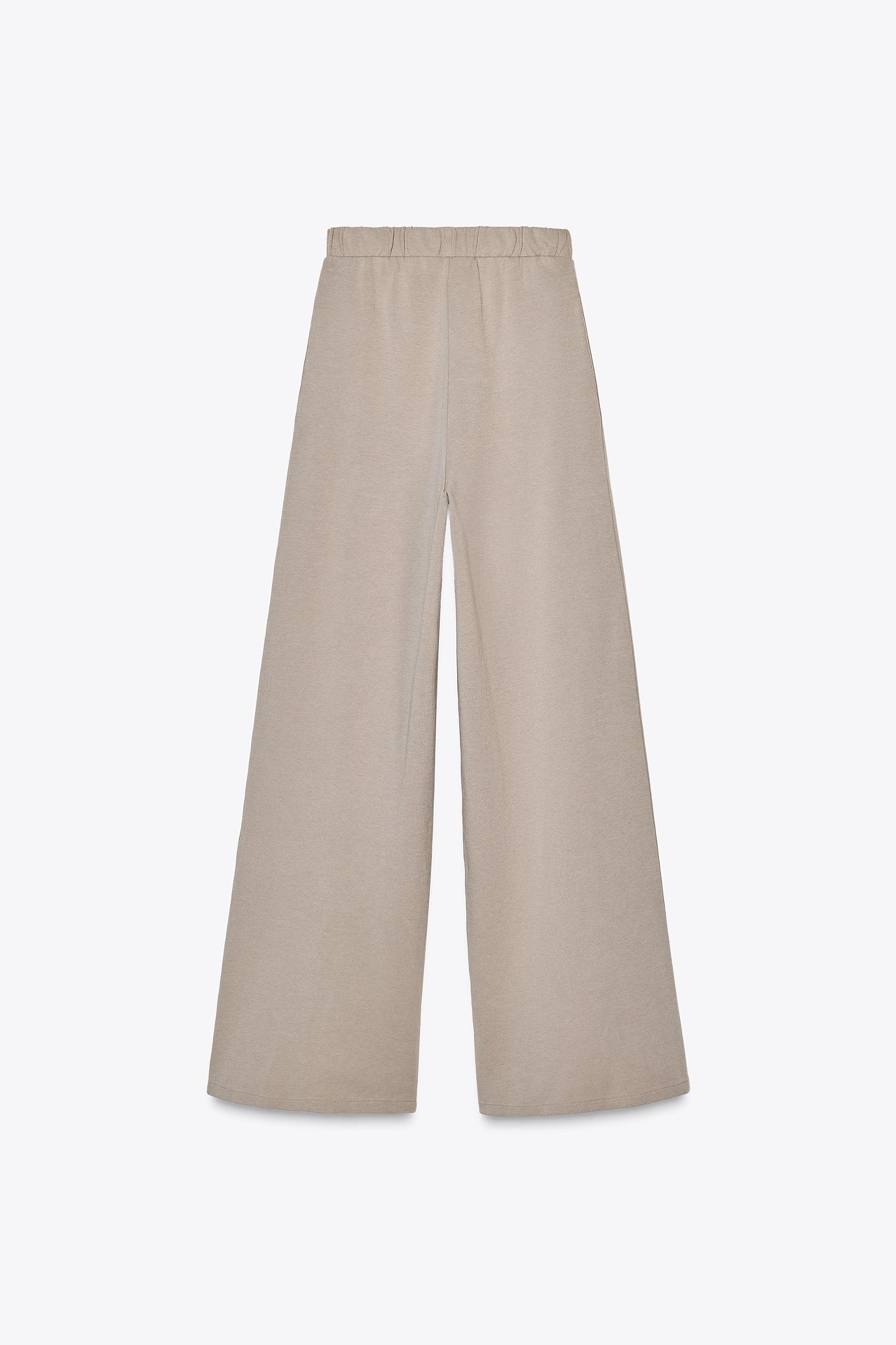 WASHED EFFECT INTERLOCK PANTS Product Image