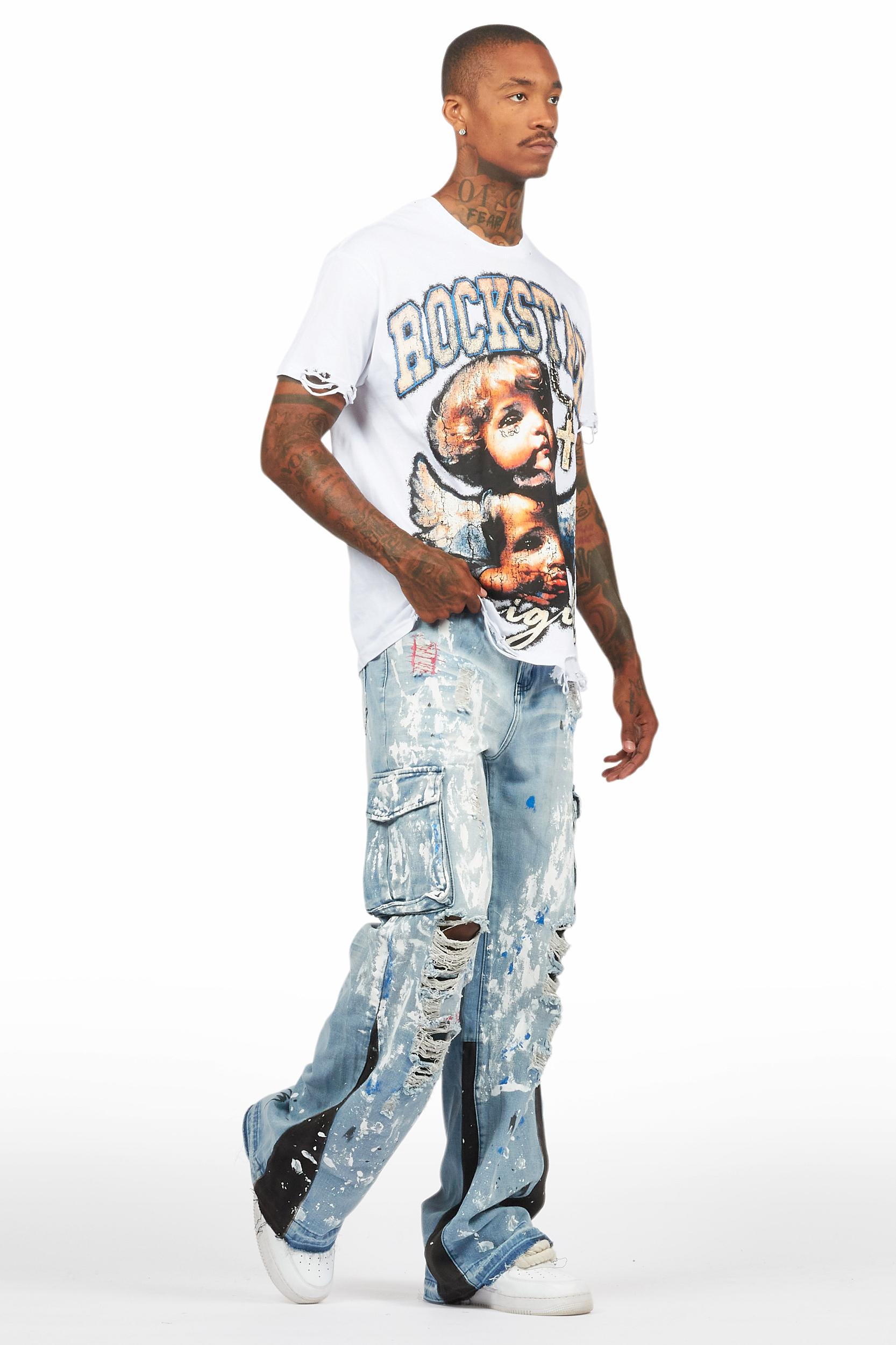 Deiter White Oversized Graphic T-Shirt Male Product Image