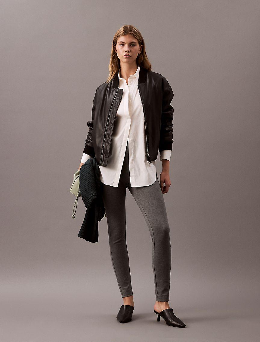 Solid Ponte Skinny Pants Product Image