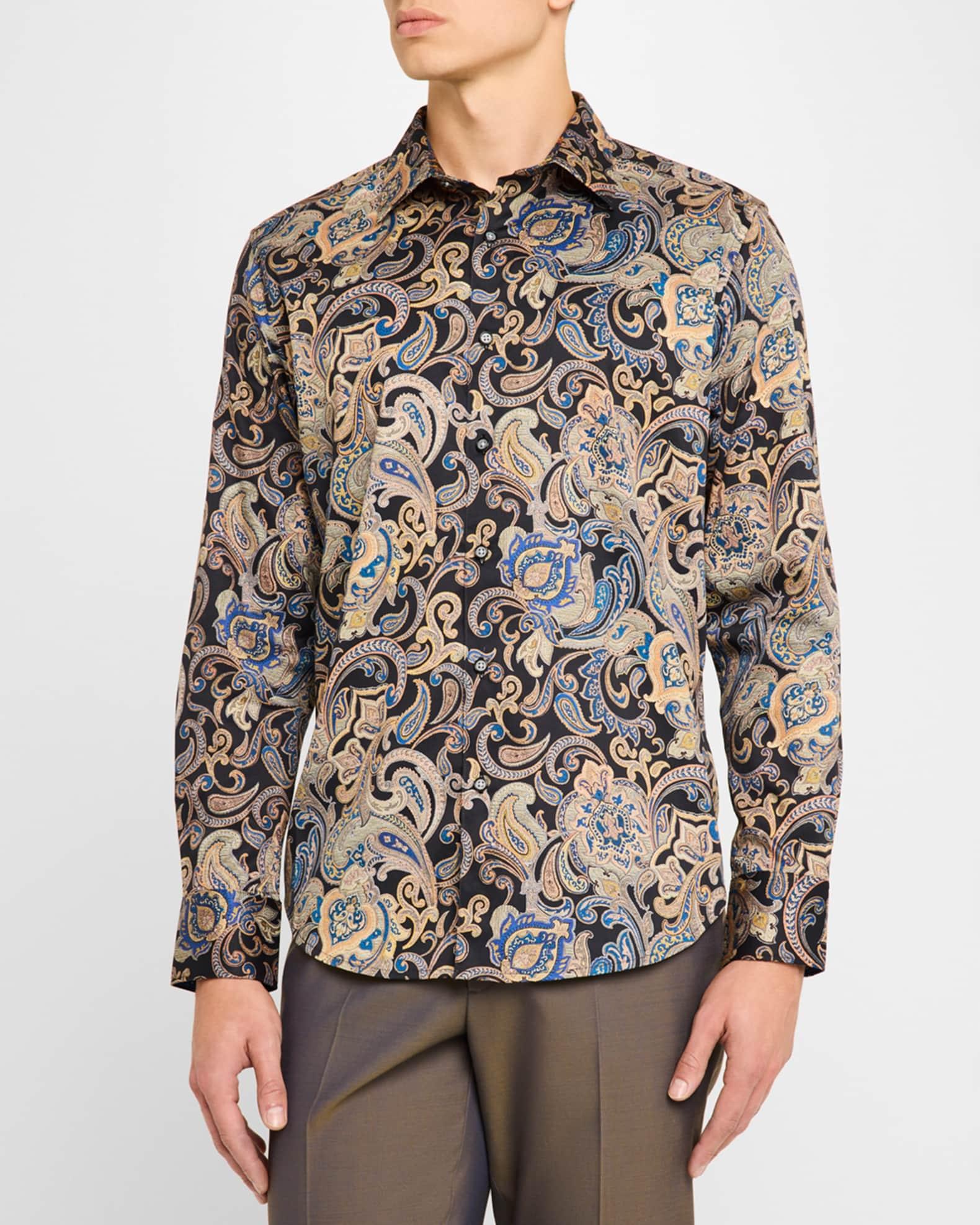 Mens Fitzgerald Satin Stretch Sport Shirt Product Image