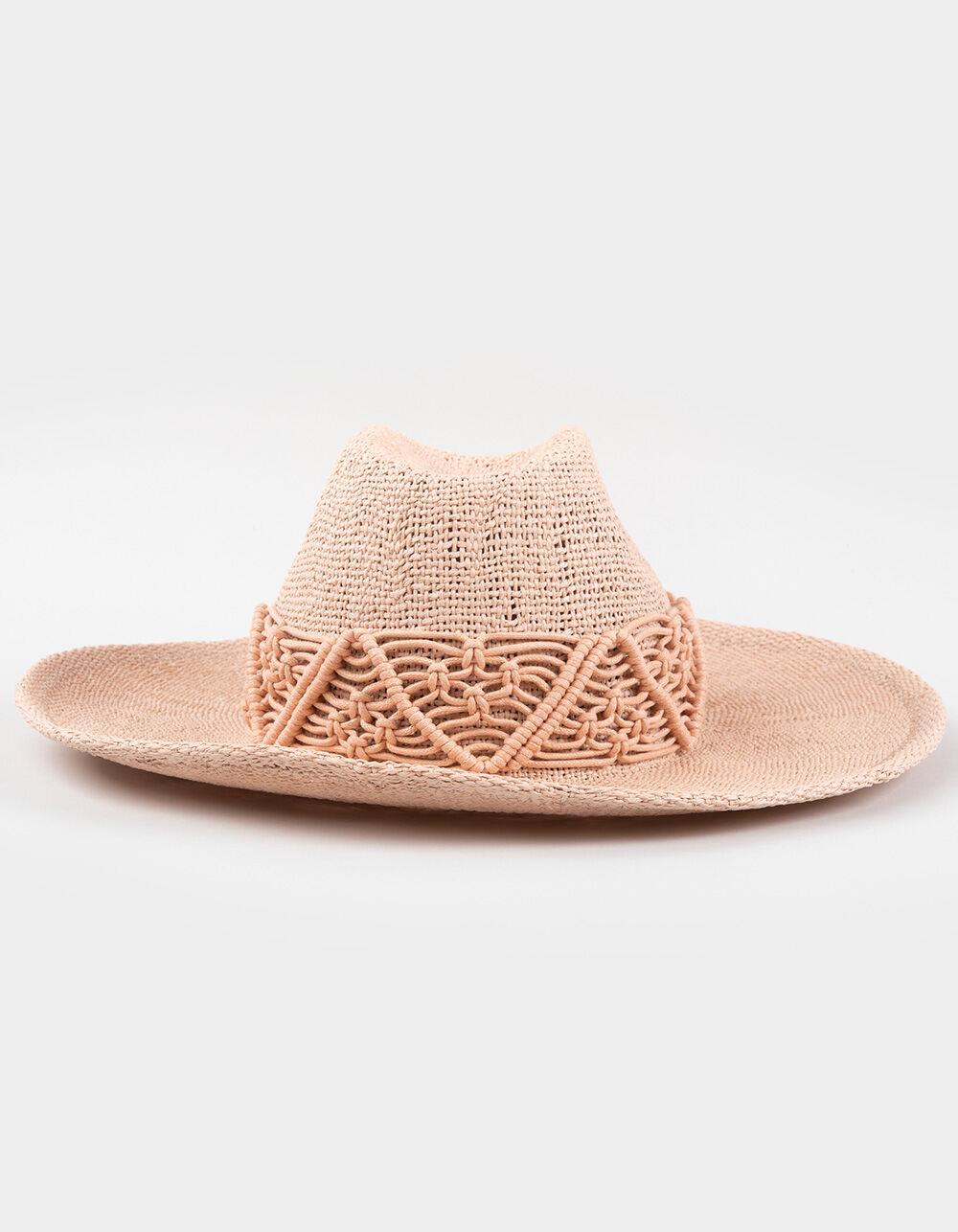 BRIXTON Matteo Womens Straw Hat - PINK Product Image
