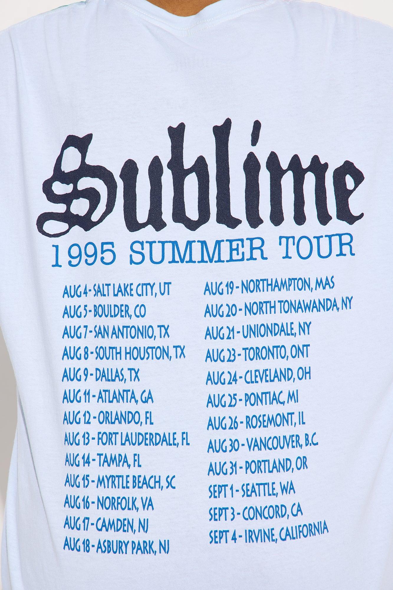 Sublime Tour Washed Oversized Tee - Light Blue Female Product Image