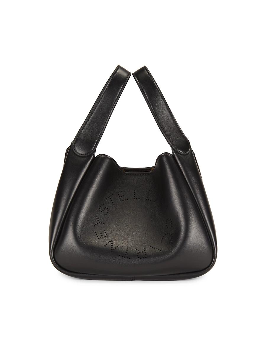 Womens Faux Leather Logo Shoulder Bag Product Image