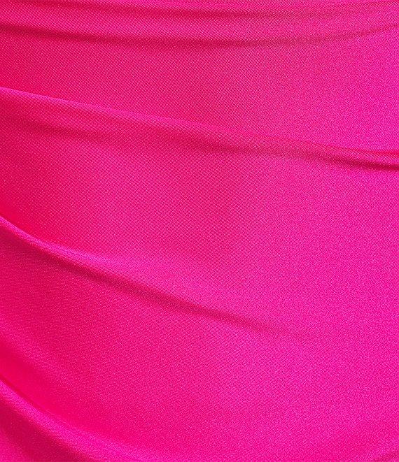 B. Darlin Sleeveless Wide Strap Bustier Lace Up Back Dress Product Image