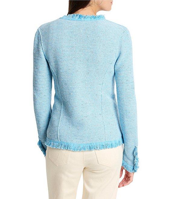 NIC + ZOE Fringe Mix Open Lapel Long Sleeve Jacket Product Image