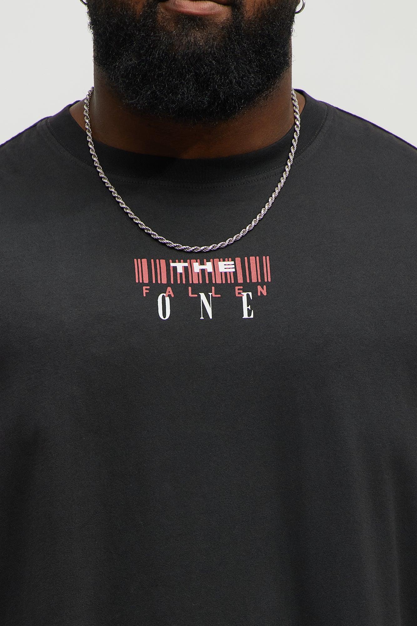 The Fallen One Oversized Short Sleeve Tee - Black Wash Product Image