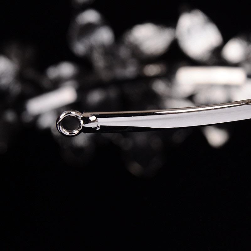 "Aleah" - Silver Pearl and Crystal Bridal Side-Headband/Tiara Product Image