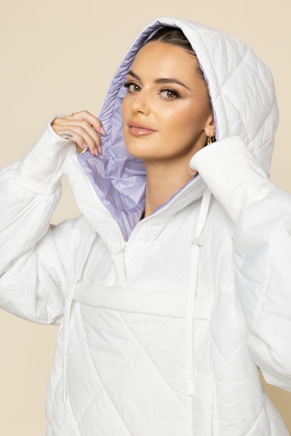 Pillow Packable Puffer Jacket - White Product Image