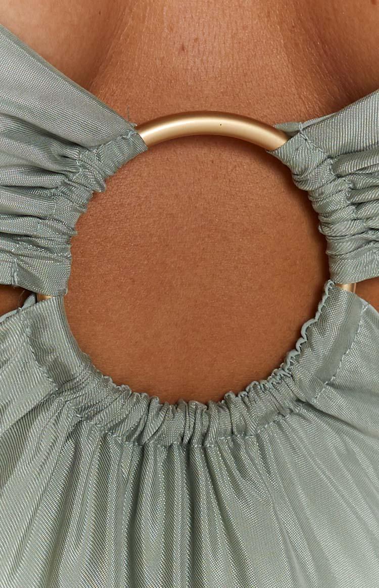 Blanche Cut Out Mini Dress Sage Product Image