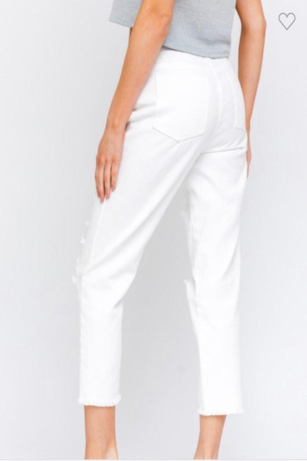 White Distressed Jeans Product Image