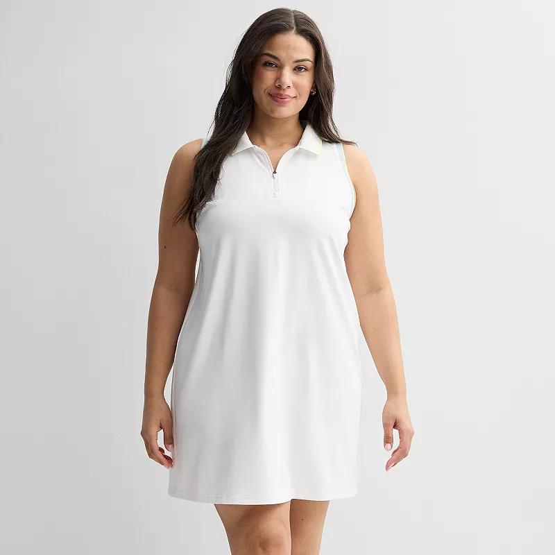 Plus Size Tek Gear® Polo Tank Dress, Women's, Size: 3XL, Modern White Product Image