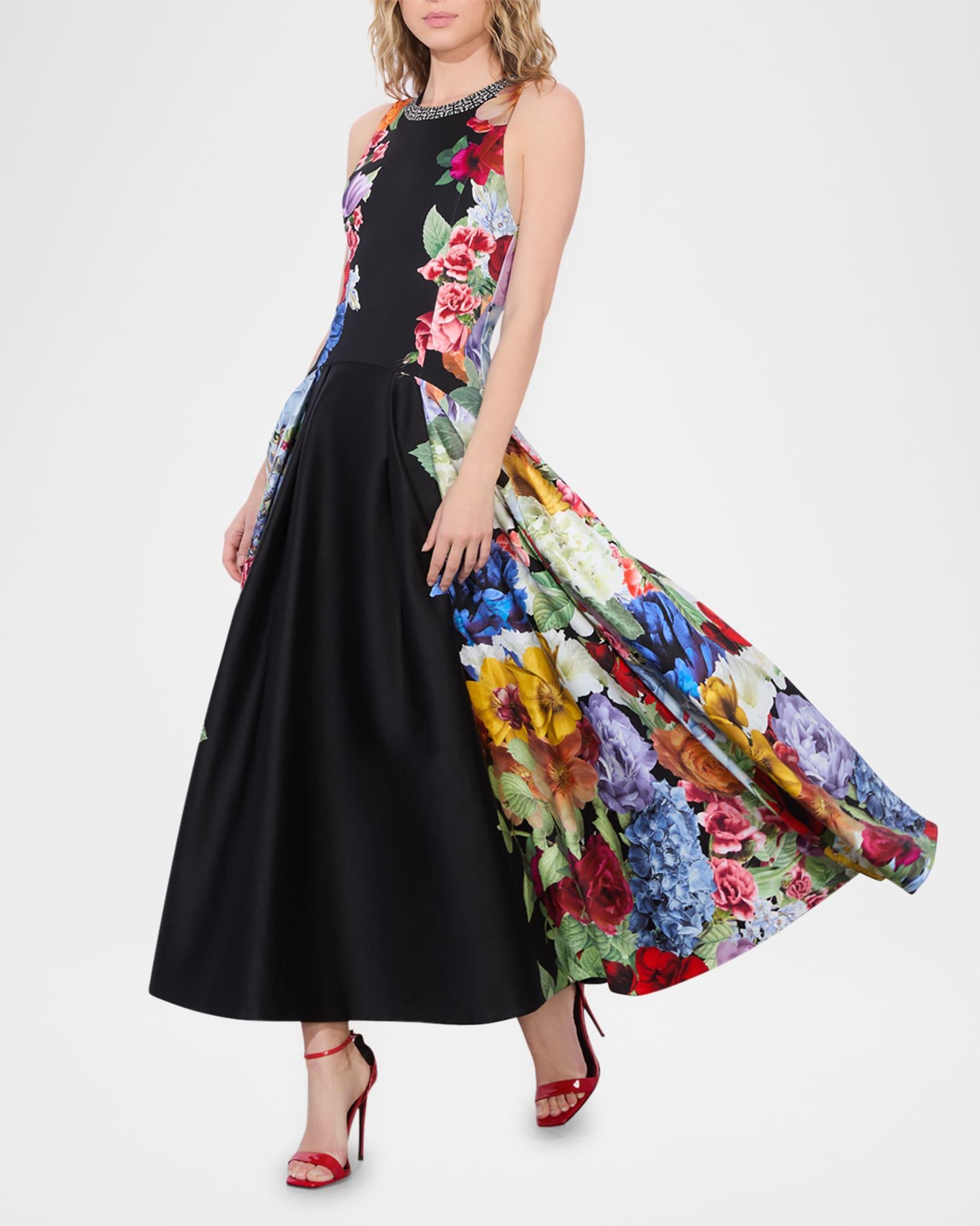 Adley Floral Drop-Waist Midi Dress  Product Image