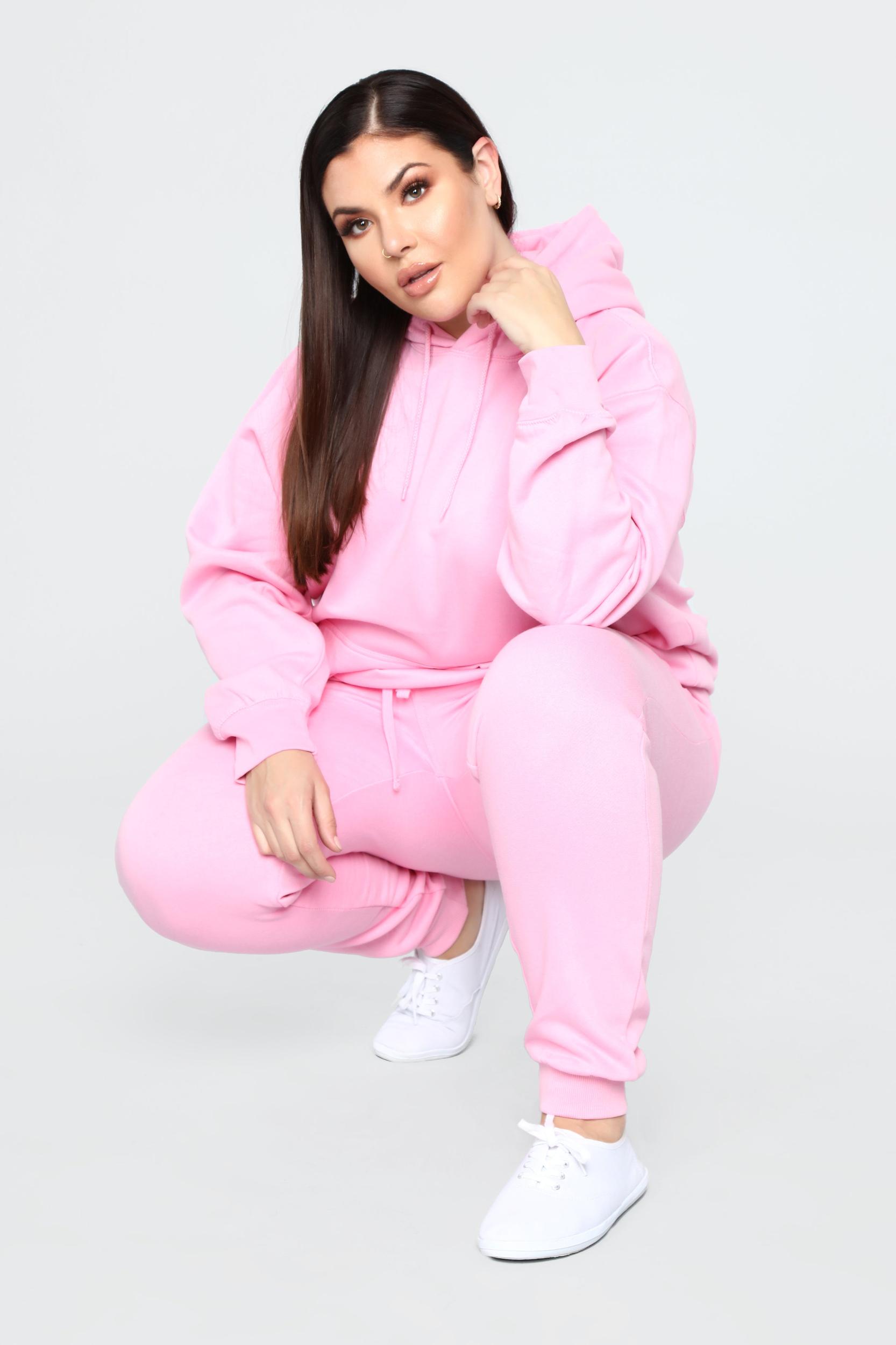 Stole Your Boyfriend's Oversized Jogger - Pink Product Image