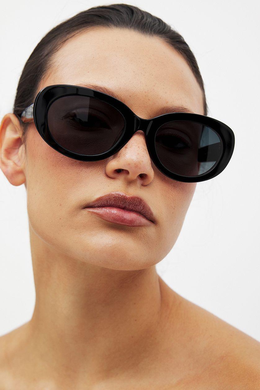 Oval Frame Acetate Sunglasses Product Image