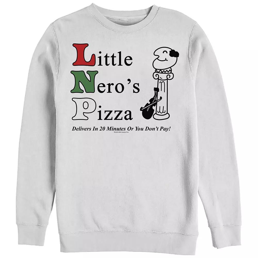 Big & Tall Home Alone Little Nero's Pizza Graphic Fleece, Men's, Size: Small, White Product Image