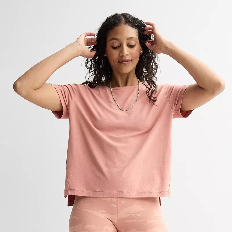 Women's FLX Easy Restore Short Sleeve T-Shirt, Size: XL, Pink Foundation Product Image