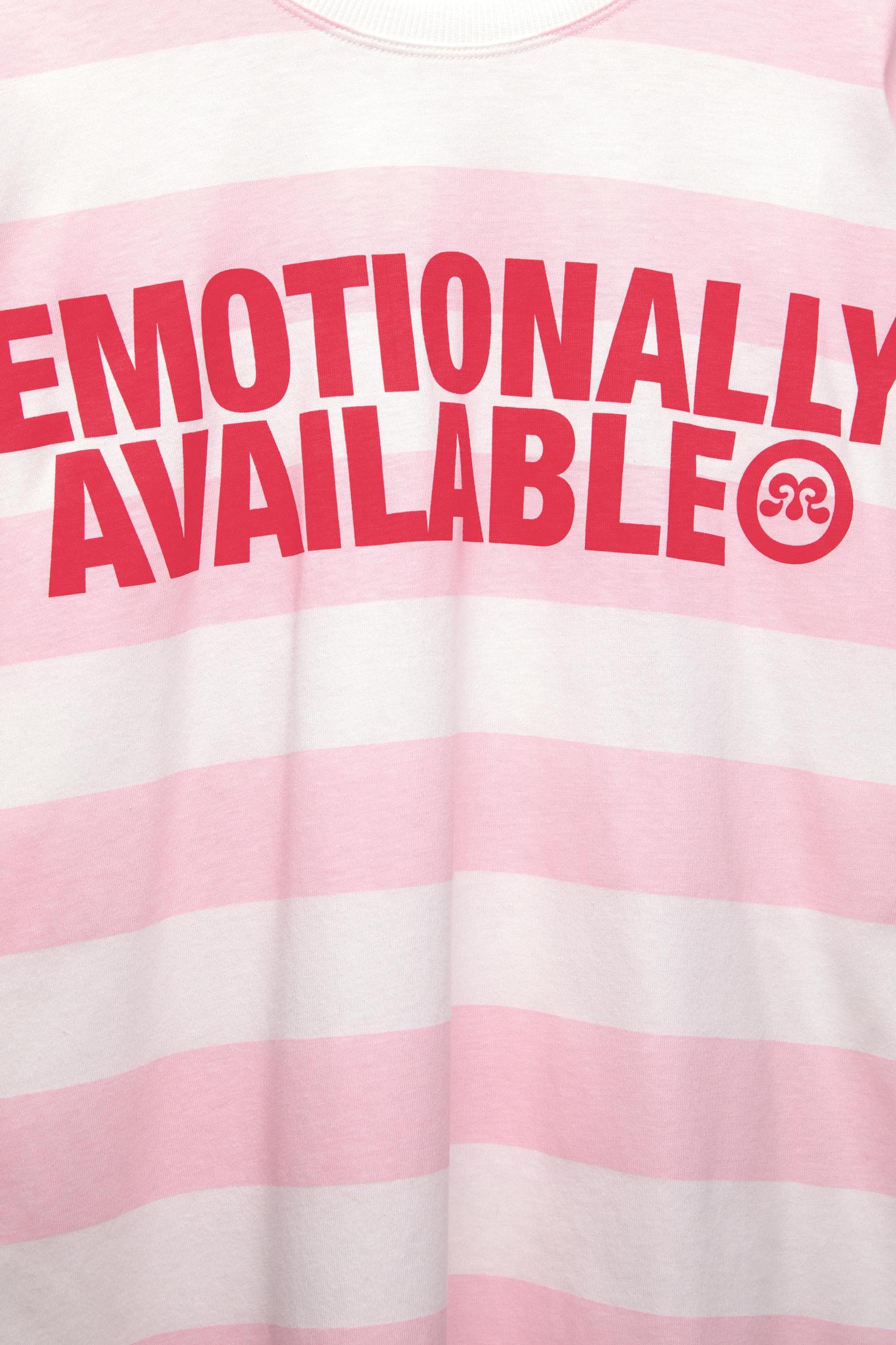 Pink striped T-shirt Product Image