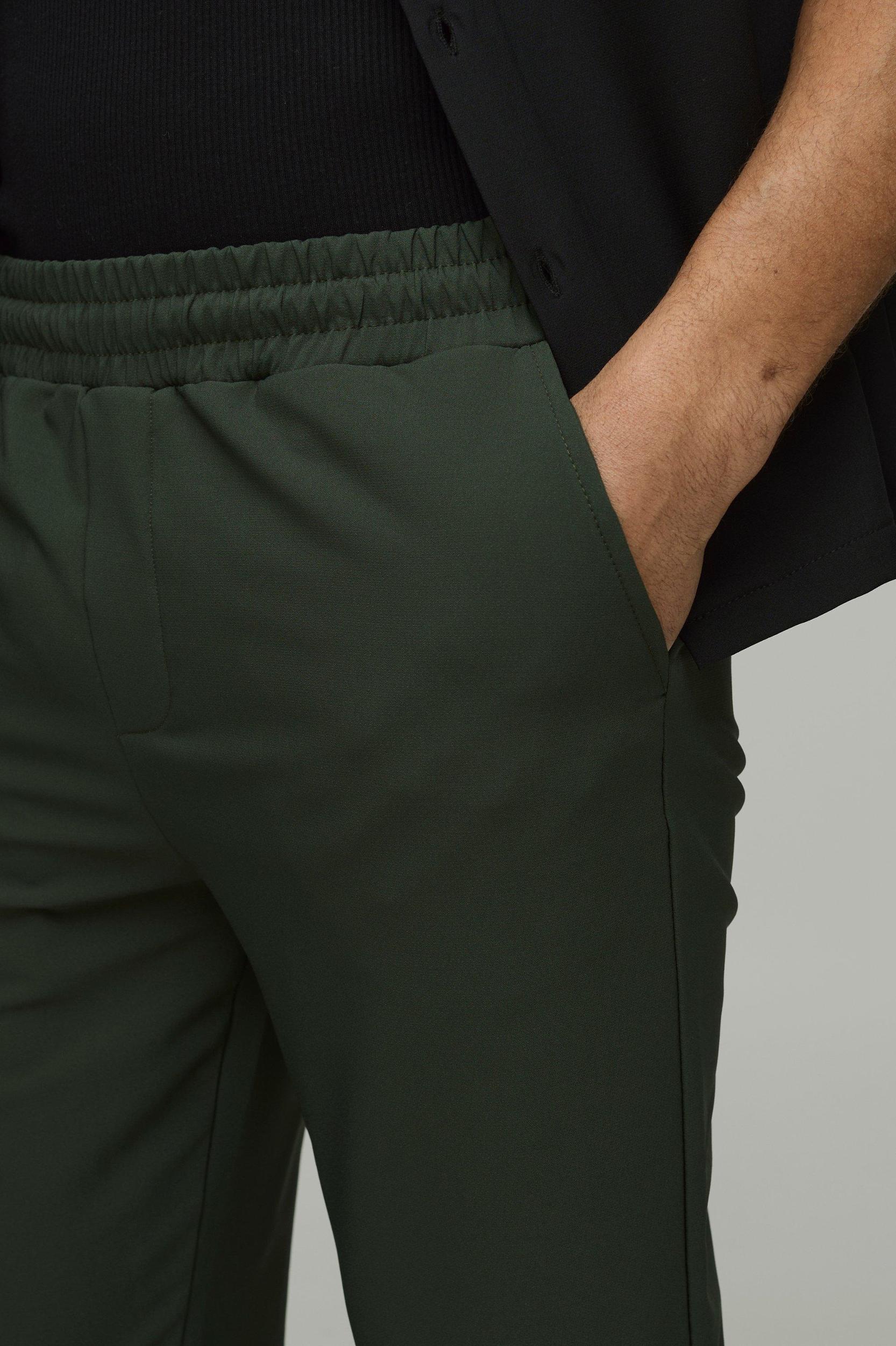 Elasticated Waist Technical Stretch Slim Pants | boohooMAN USA Product Image